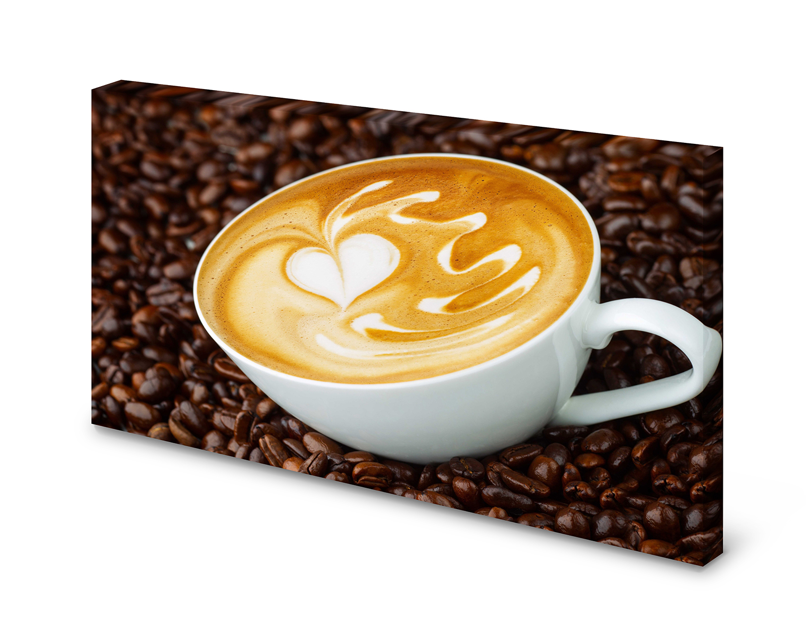 Magnettafel Pinnwand Bild Cappuccino Milchkaffee gekantet  XXL