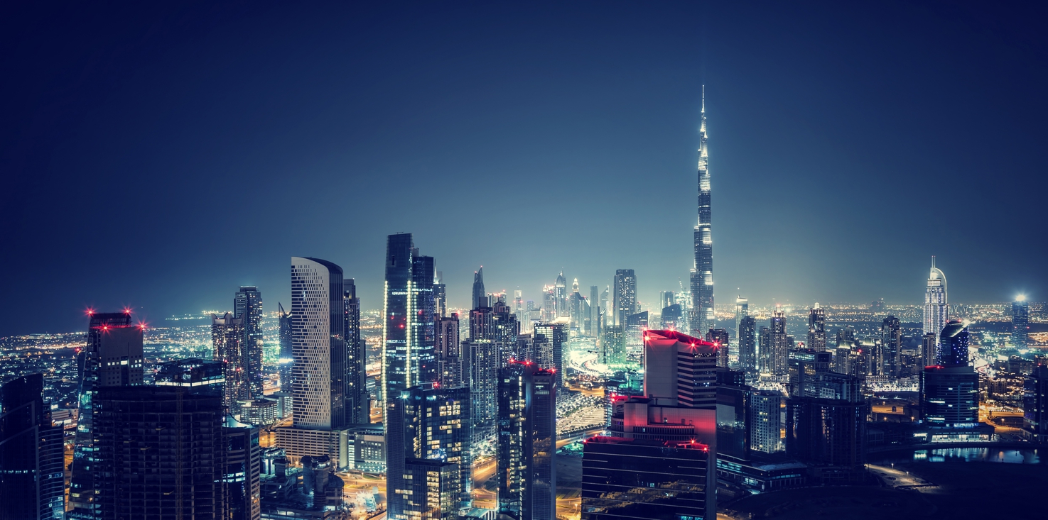 Magnettafel Pinnwand Bild XXL Panorama Dubai Skyline