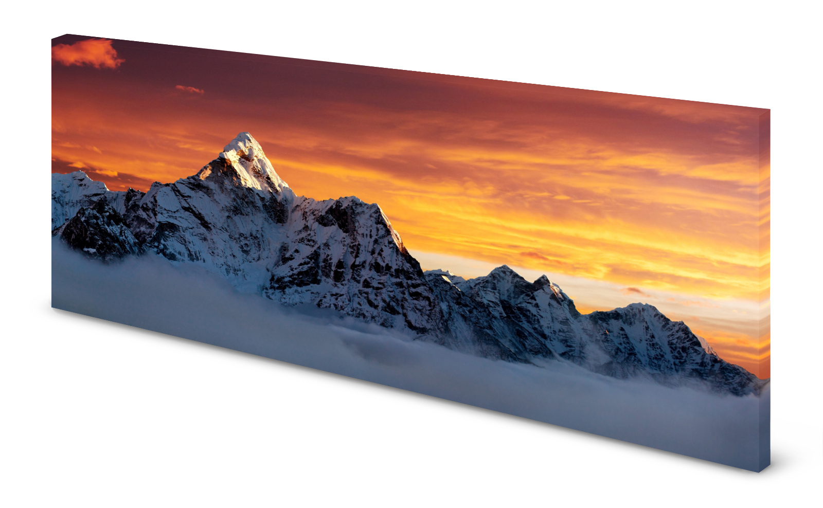 Magnettafel Pinnwand Bild Berg Everest Gipfel Panorama gekantet