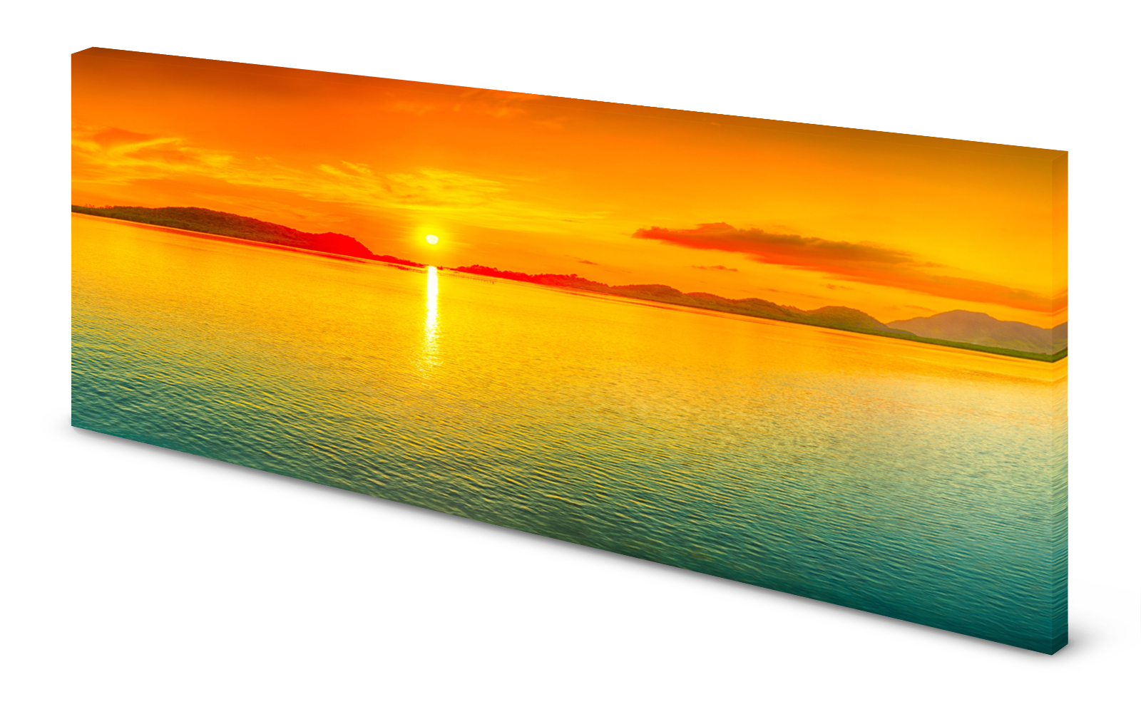 Magnettafel Pinnwand Bild Natur Meer Sonnenuntergang gekantet