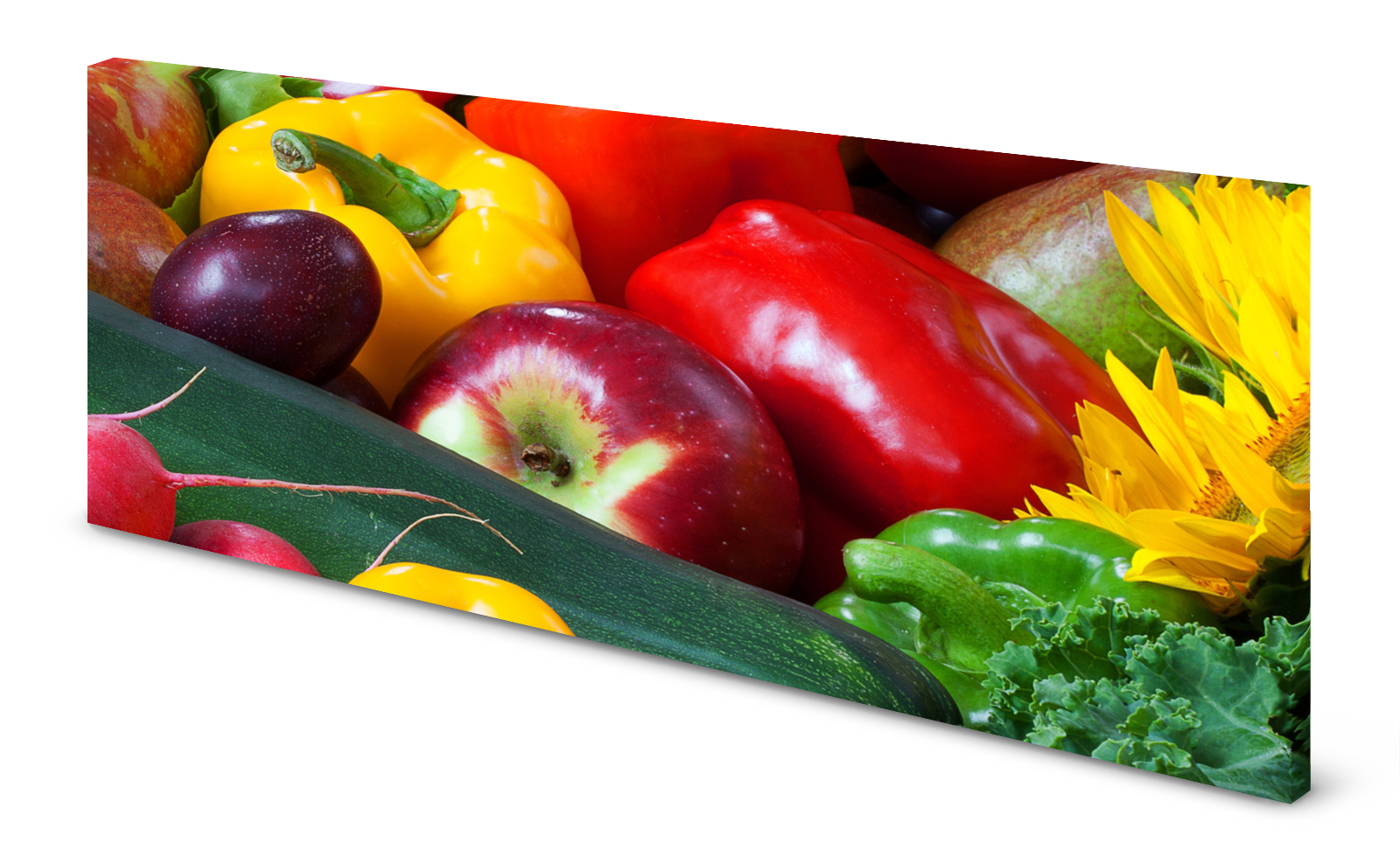 Magnettafel Pinnwand Bild Küche Paprika Gemüse Obst bunt gekantet
