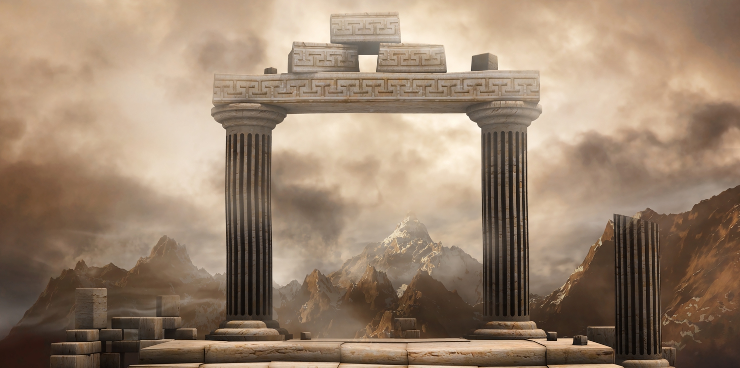 Magnettafel Pinnwand Bild XXL Panorama Tempel Ruinen