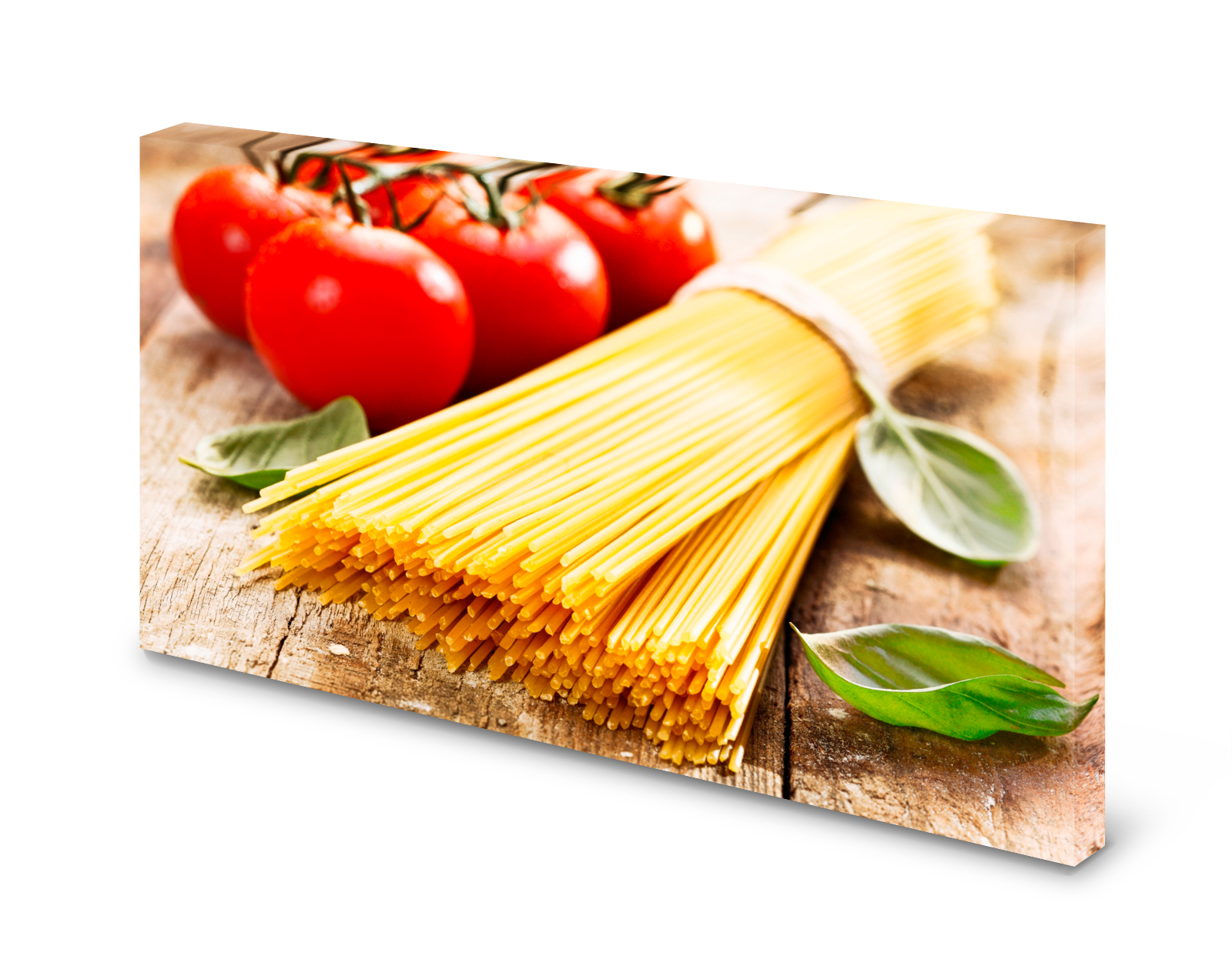 Magnettafel Pinnwand Bild Nudeln Spaghetti Tomaten Küche gekantet