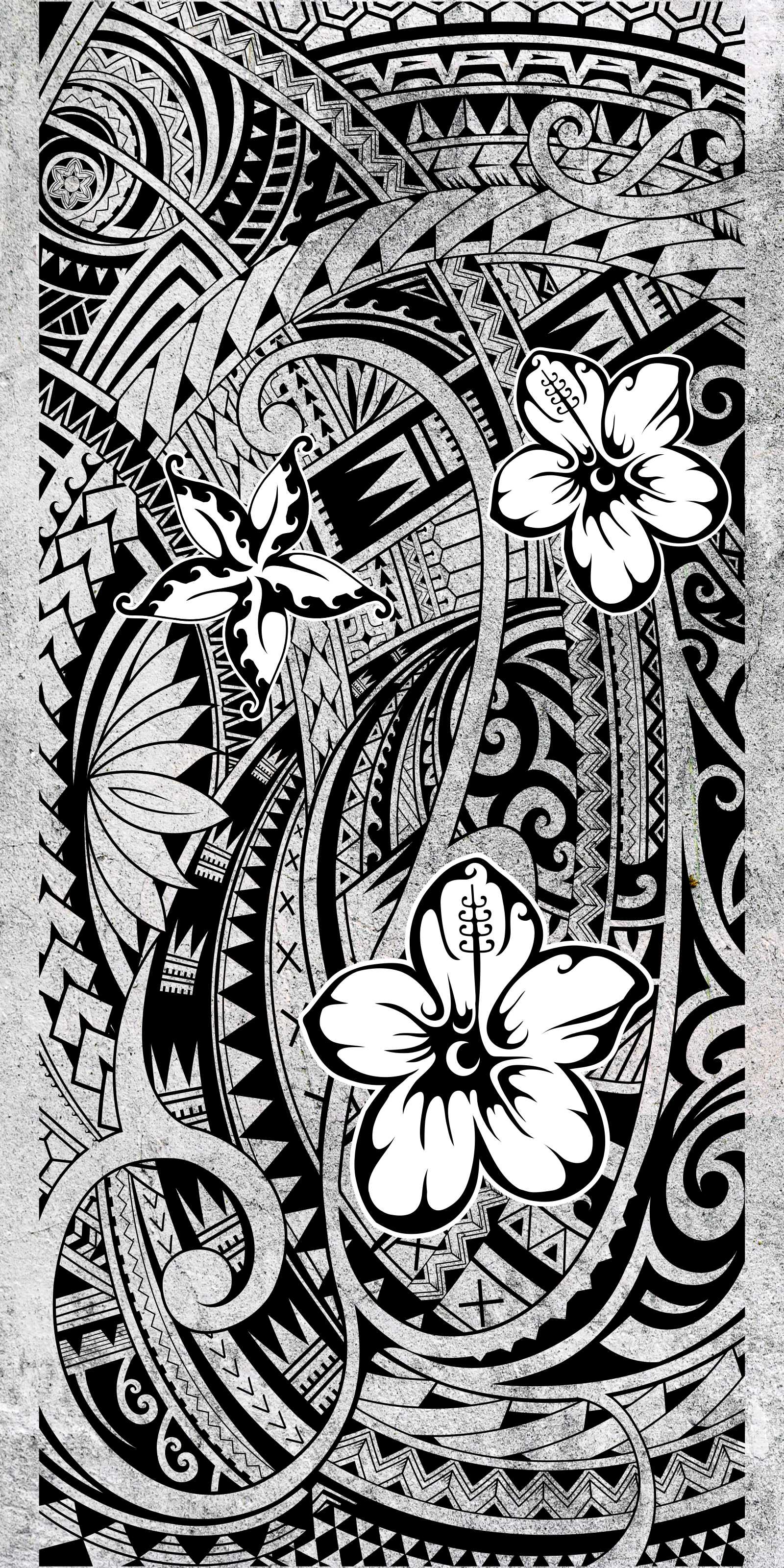 Vlies Tapete Betonoptik Poster Fototapete Tribal Flower Power Floral