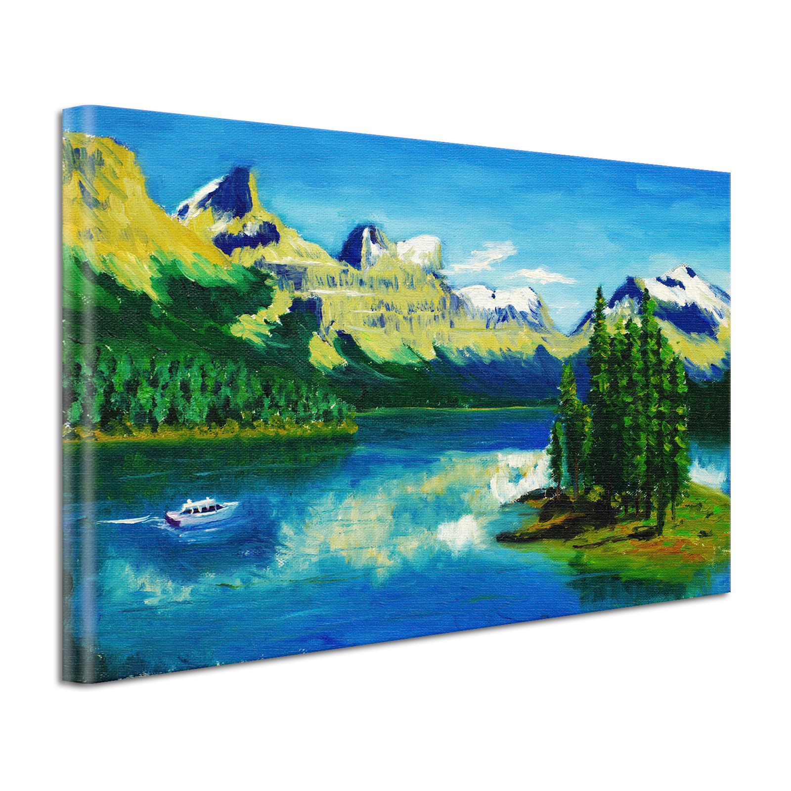 Leinwandbild Gemälde Berge