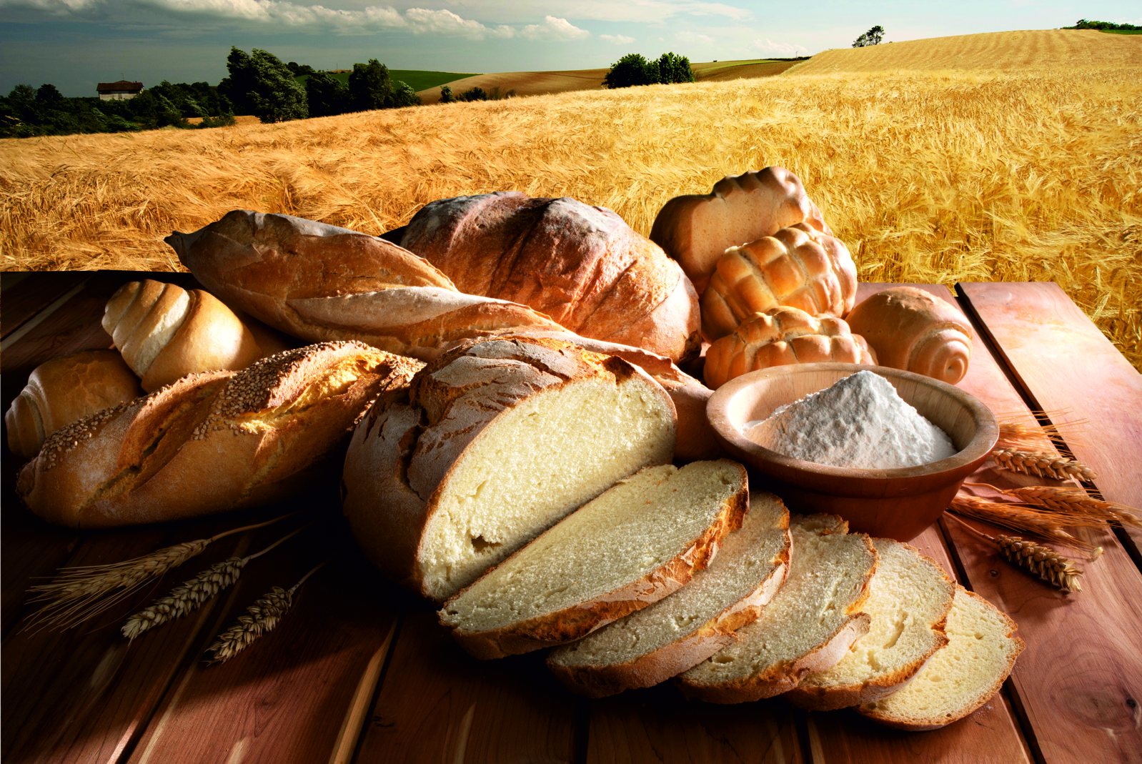 Magnettafel Pinnwand XXL Bild Brot Weizen Bäcker