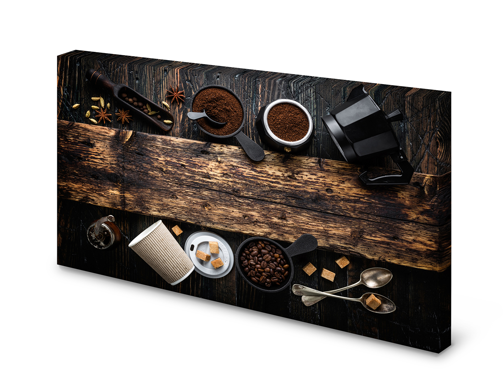 Magnettafel Pinnwand Bild Espresso Kaffee Barista XXL gekantet