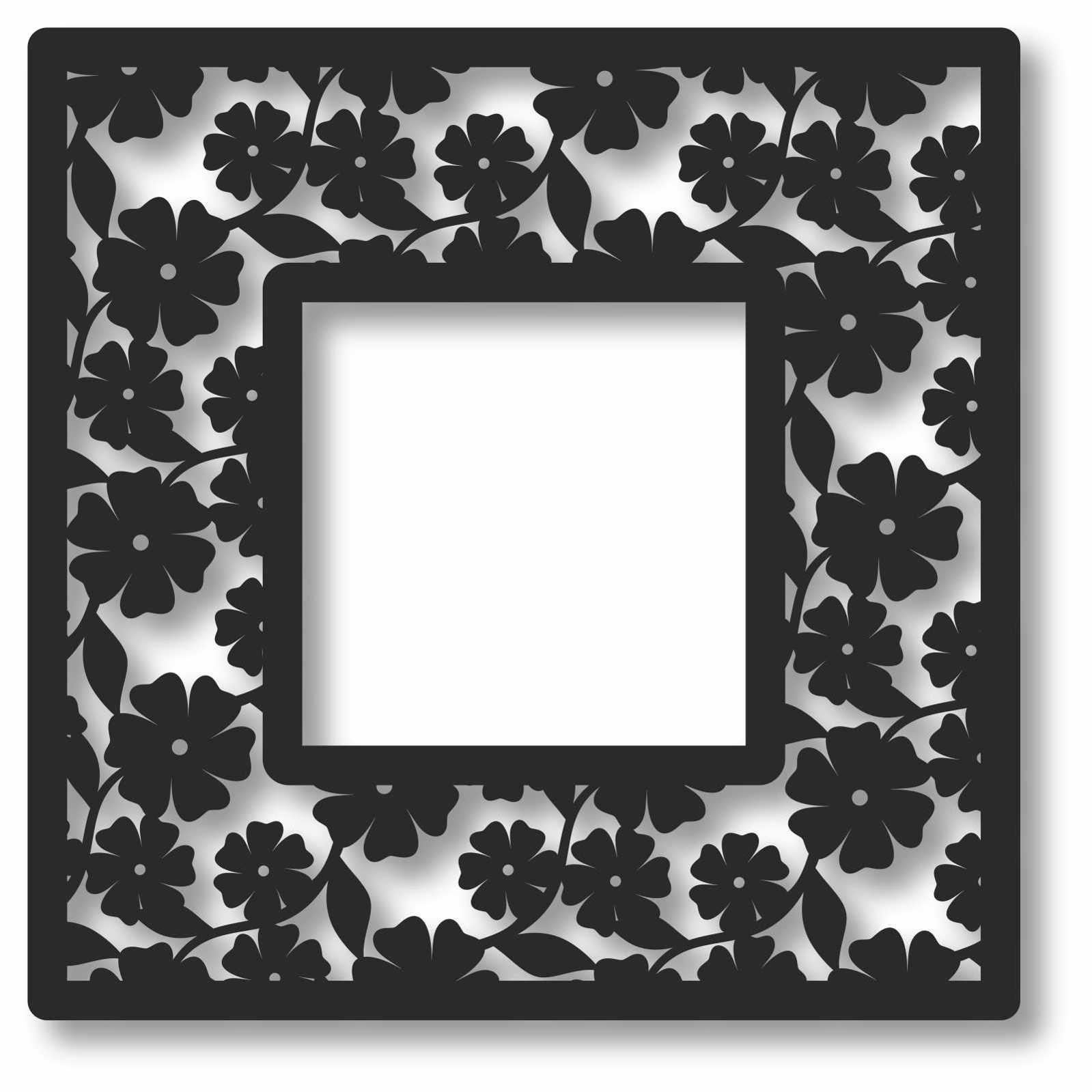 Bild Wandbild 3D Wandtattoo Acryl Rahmen Blumen Blumenmuster