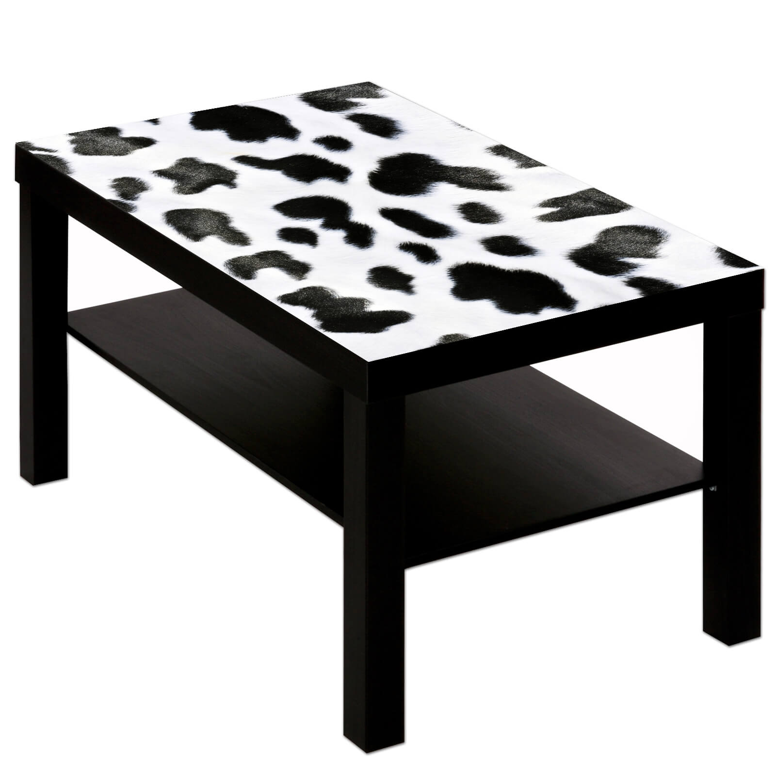 Couchtisch Tisch mit Motiv Bild Muster Kuh Fell