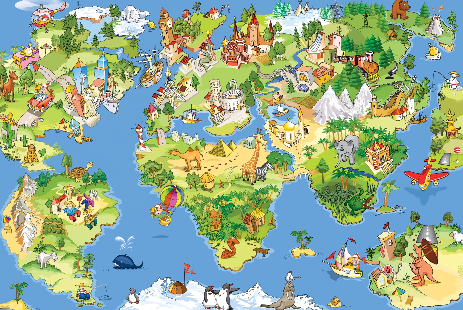 Magnettafel Pinnwand  Magnetbild Weltkarte Landkarte Kinder