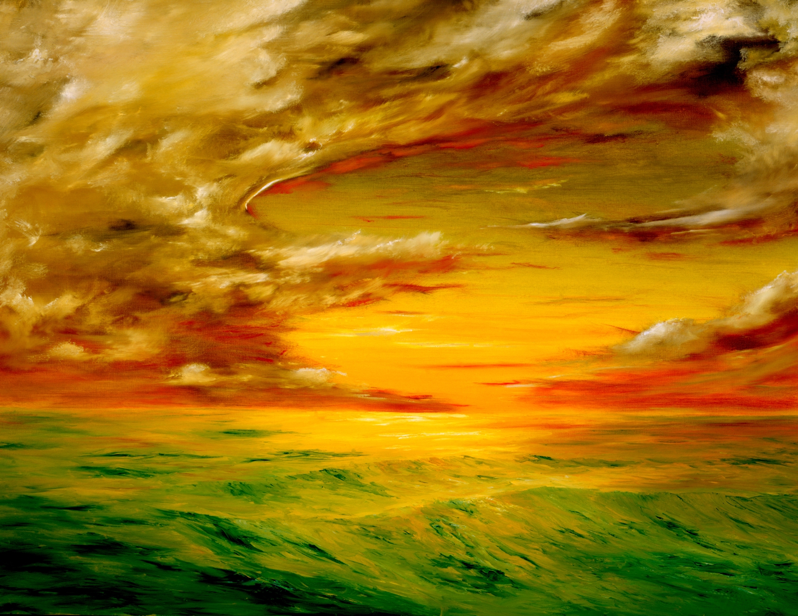 Leinwandbild Gemälde Horizont