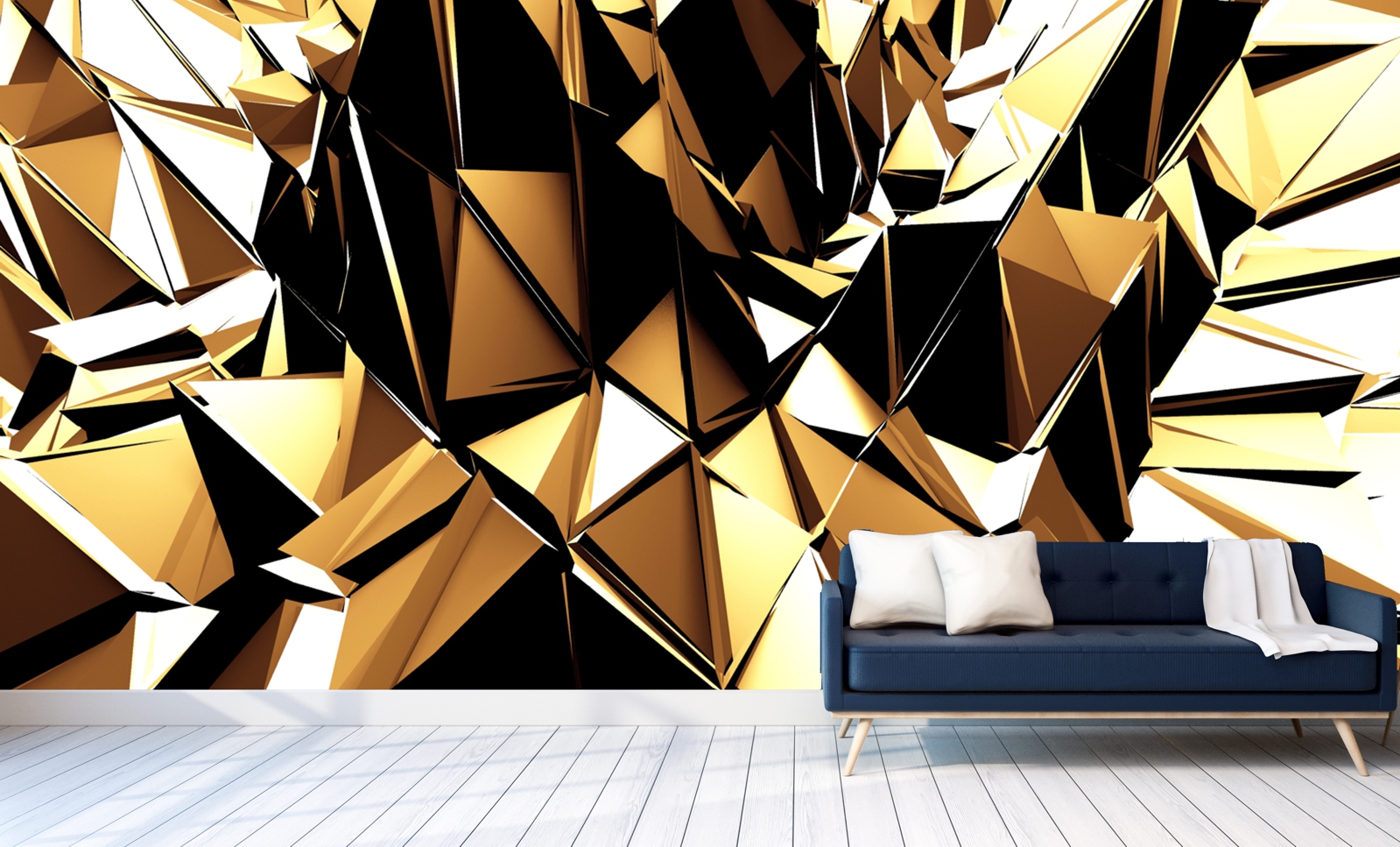 Vlies Tapete Poster XXL Fototapete 3D Effekt Muster Abstrakt Gold