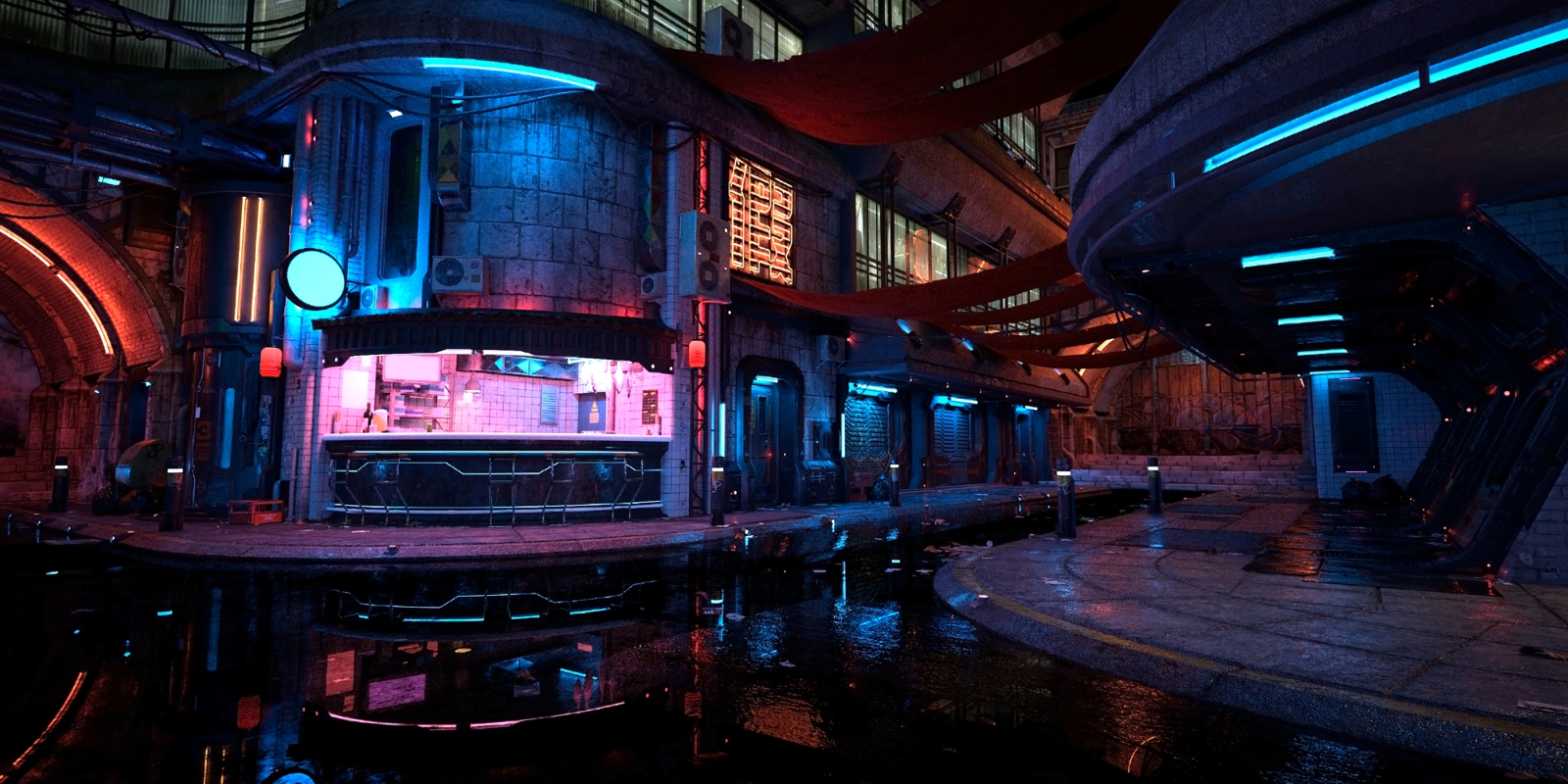 Vlies Tapete Poster Fototapete 3D Effekt Nachtleben City futuristisch