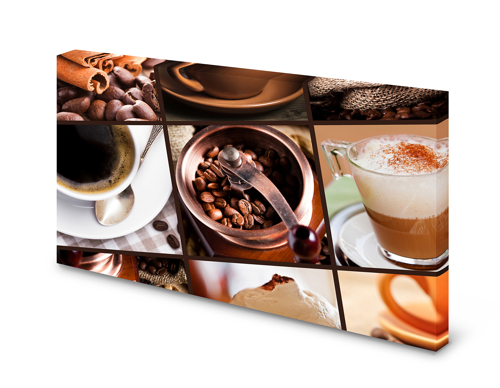 Magnettafel Pinnwand Bild Kaffee Kaffeemühle Cafe XXL gekantet