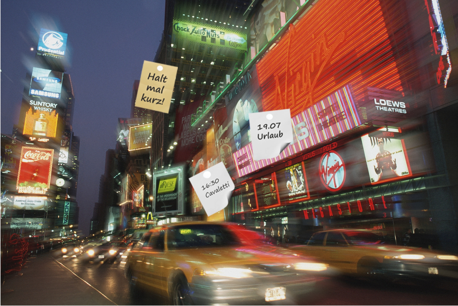 Magnettafel Pinnwand XXL Magnetbild New York Time Square