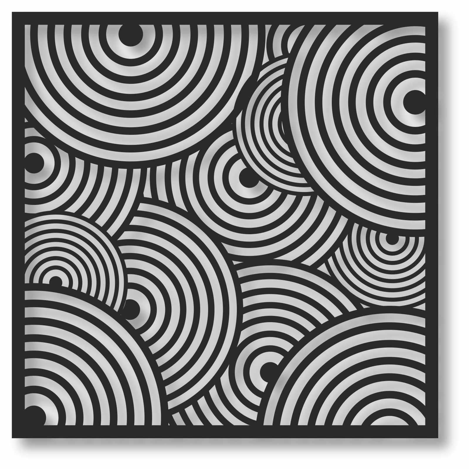 Bild Wandbild 3D Wandtattoo Acryl Mobile Muster Abstrakt Kreise Zirkel