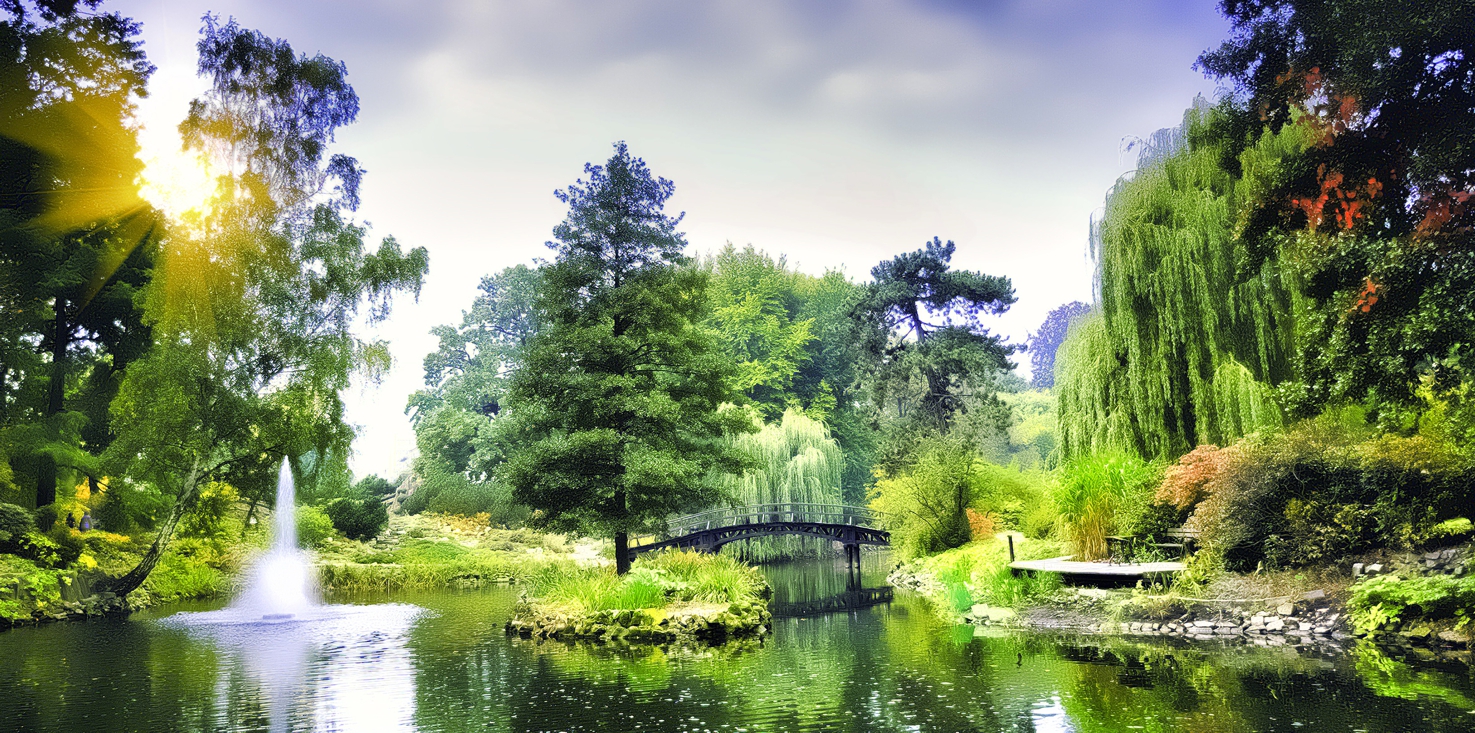 Magnettafel Pinnwand Bild XXL Panorama Japanischer Garten
