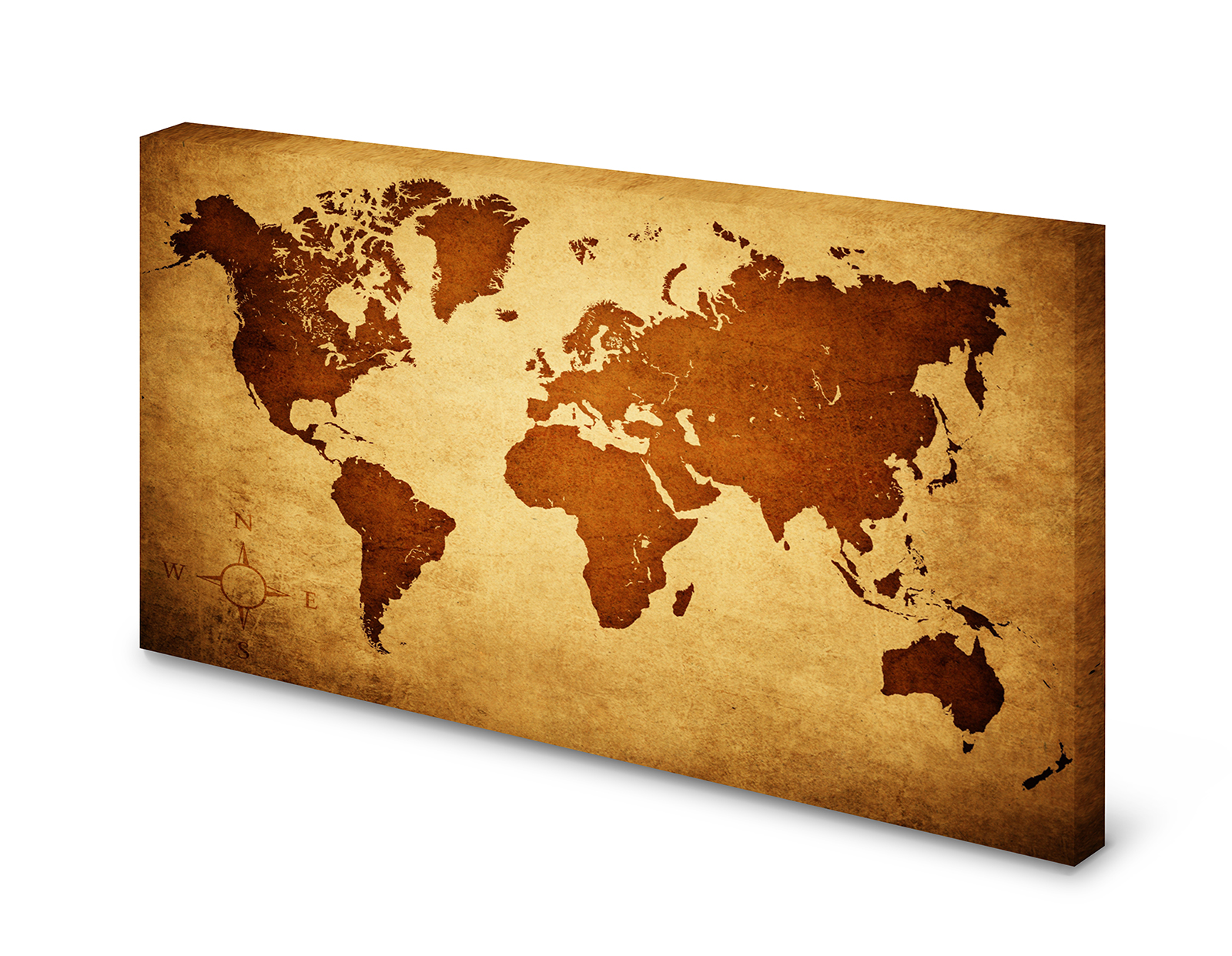 Magnettafel Pinnwand Bild  Weltkarte Landkarte Welt gekantet XXL