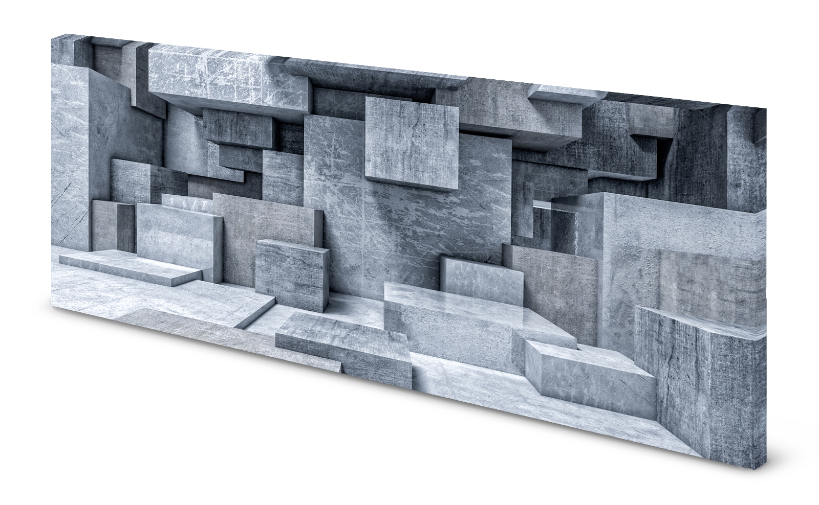 Magnettafel Pinnwand Bild 3D Effekt Würfel Betonwürfel Beton grau gekantet