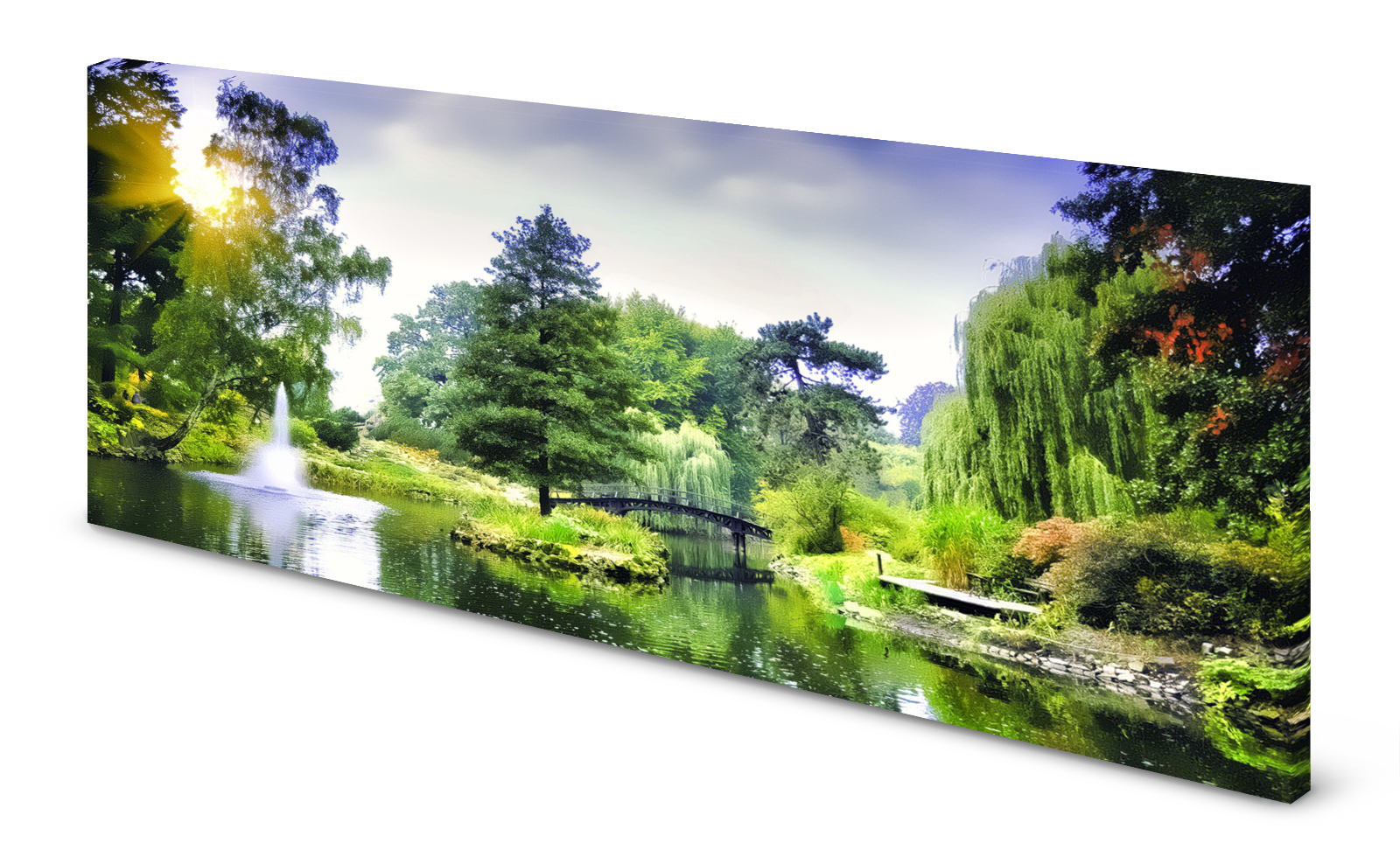 Magnettafel Pinnwand Bild Panorama Natur Japanischer Garten gekantet