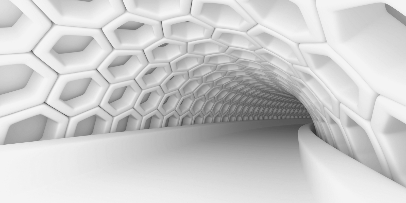 Magnettafel Pinnwand Bild XXL Panorama 3D Tunnel Gang weiss