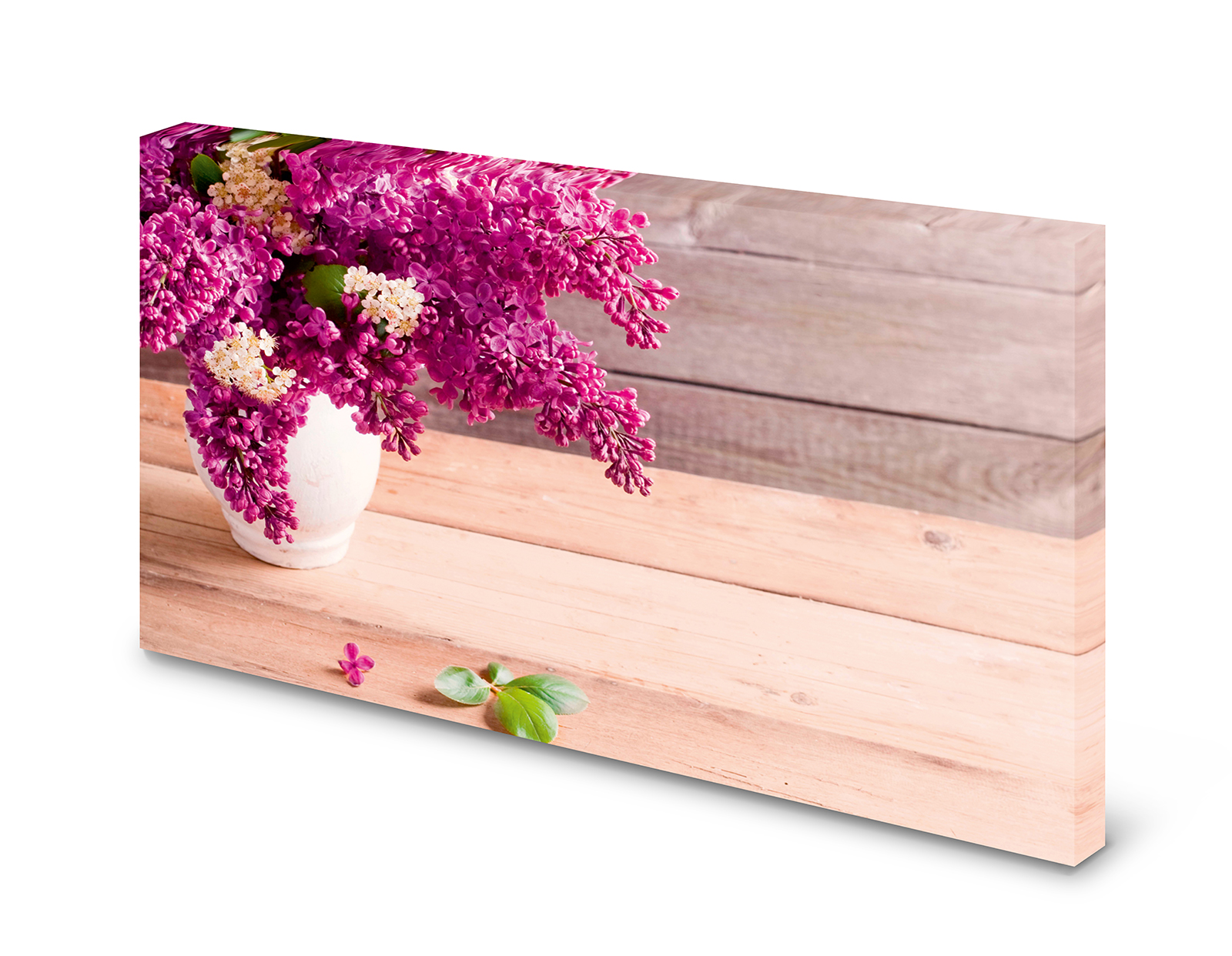 Magnettafel Pinnwand Bild Flieder lila Holz Frühling gekantet