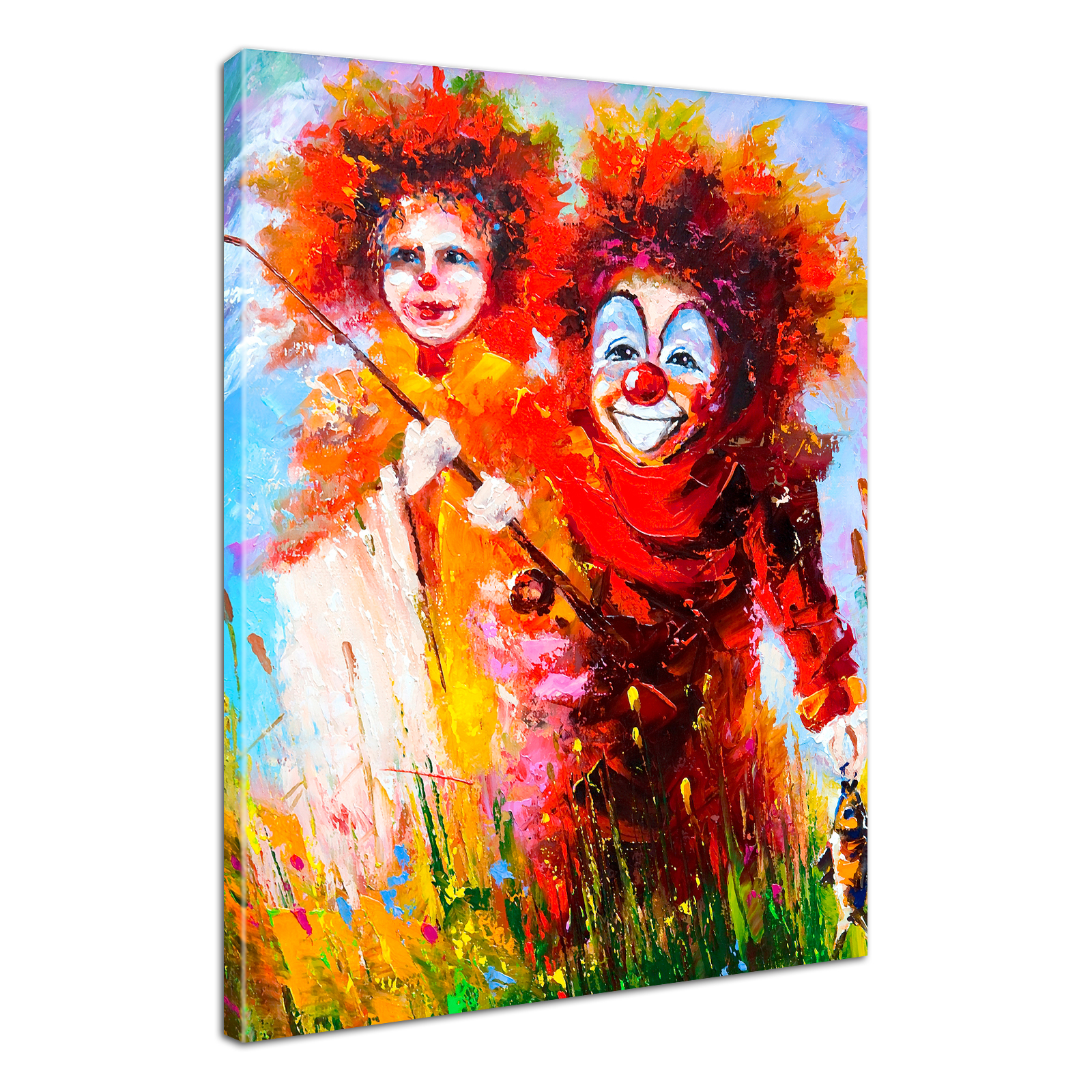 Leinwandbild Gemälde Clowns
