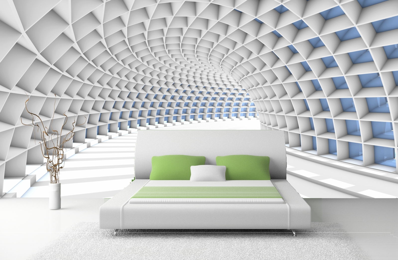 Vlies Tapete 3D Tunnel abstrakt Fototapete Röhre