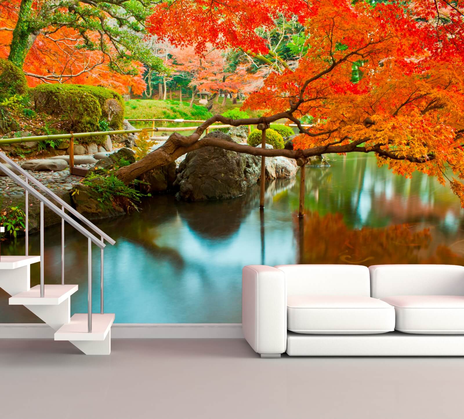Vlies XXL-Poster Fototapete Natur & Blumen Japanischer Garten