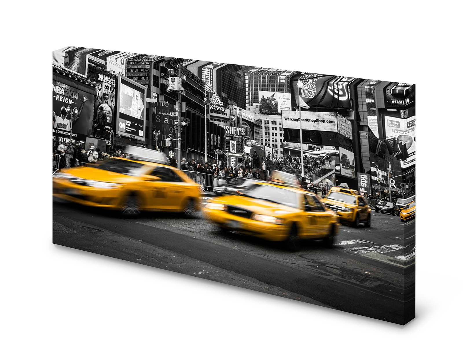 Magnettafel Pinnwand Bild New York Taxi XXL gekantet