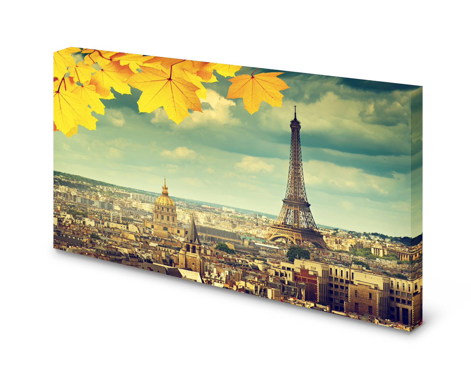 Magnettafel Pinnwand Bild Paris Eiffeturm Notre Dame gekantet