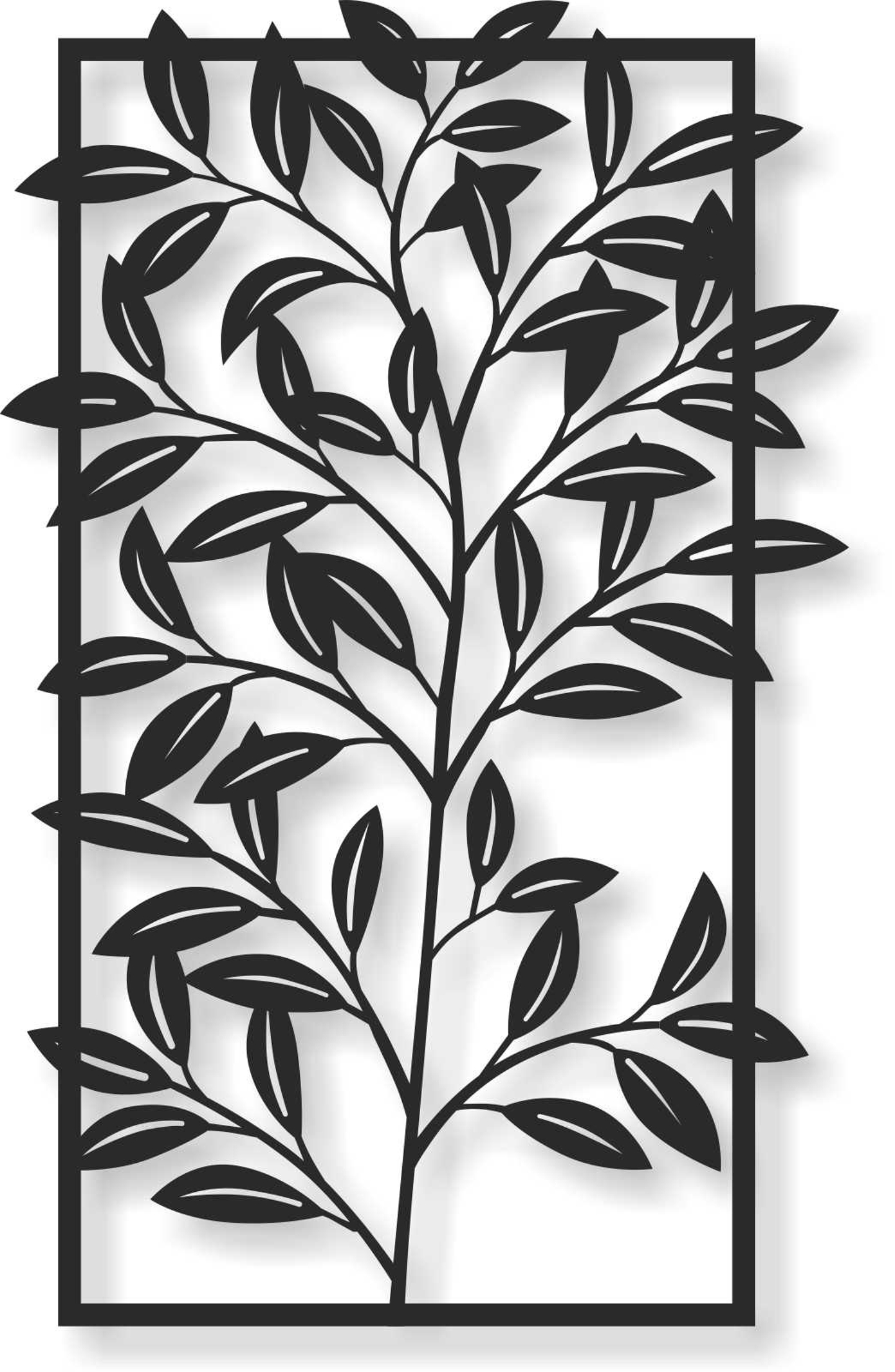 Bild Wandbild Wandtattoo Acryl Mobile Natur Bambus Zweig Blätter