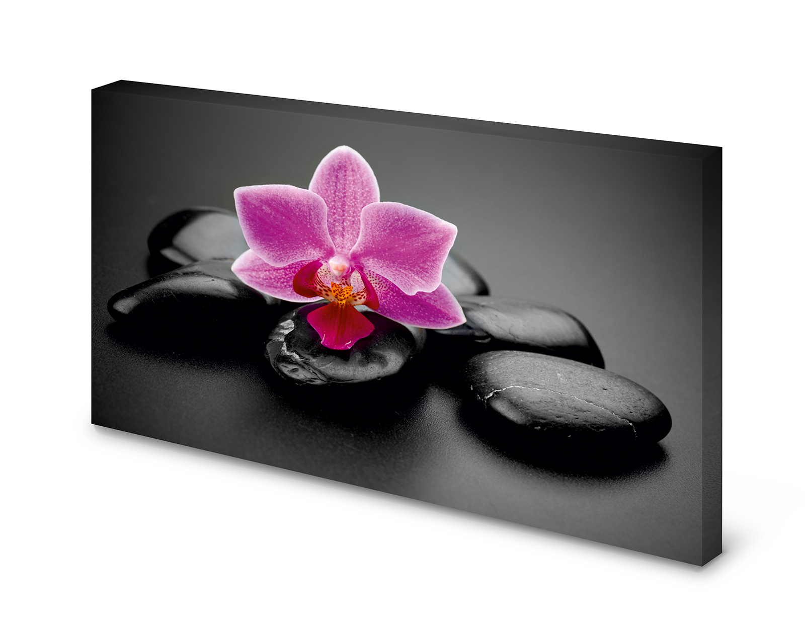 Magnettafel Pinnwand Bild Orchidee Steine Zen XXL gekantet