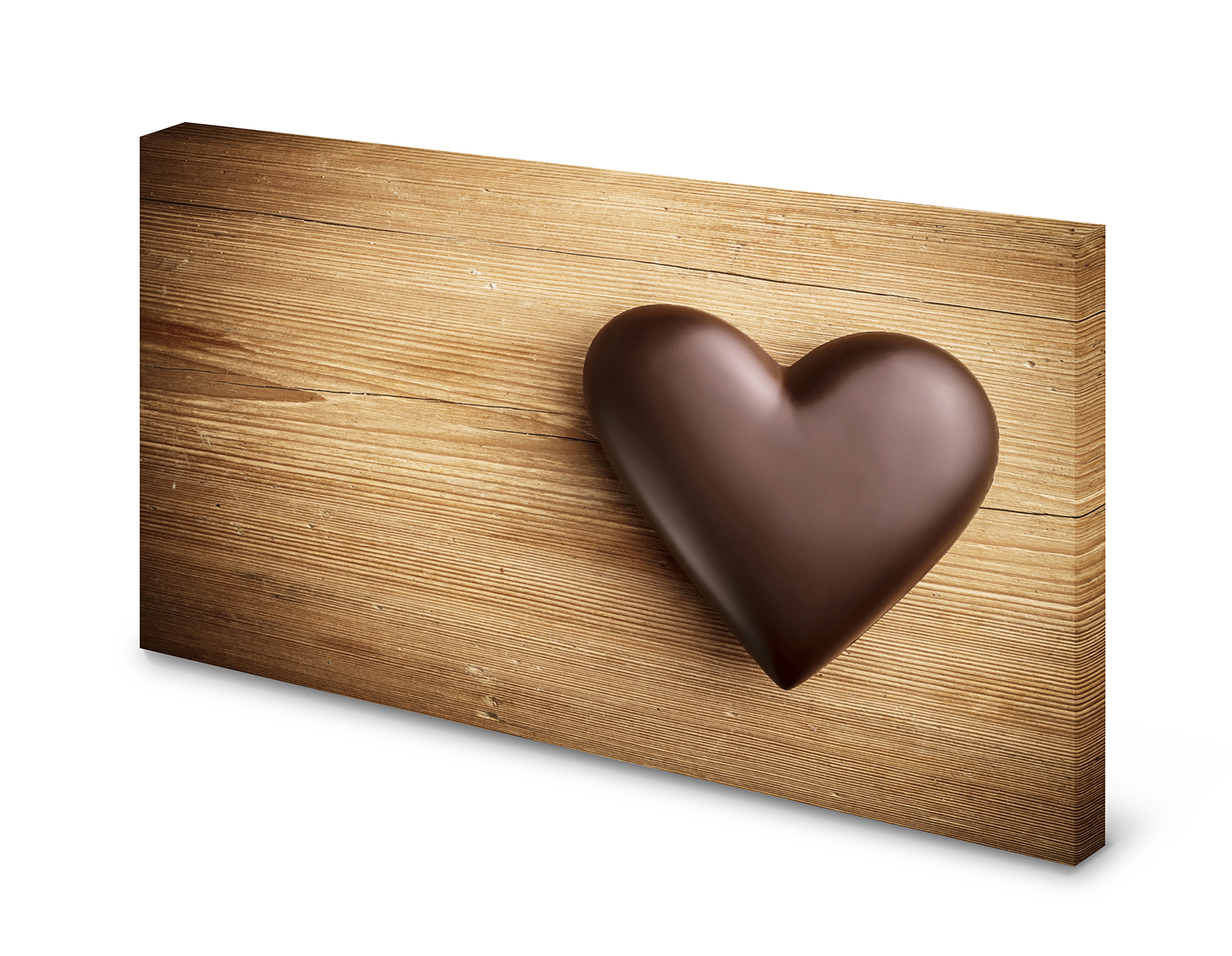 Magnettafel Pinnwand Bild Schokolade Herz Holz gekantet XXL