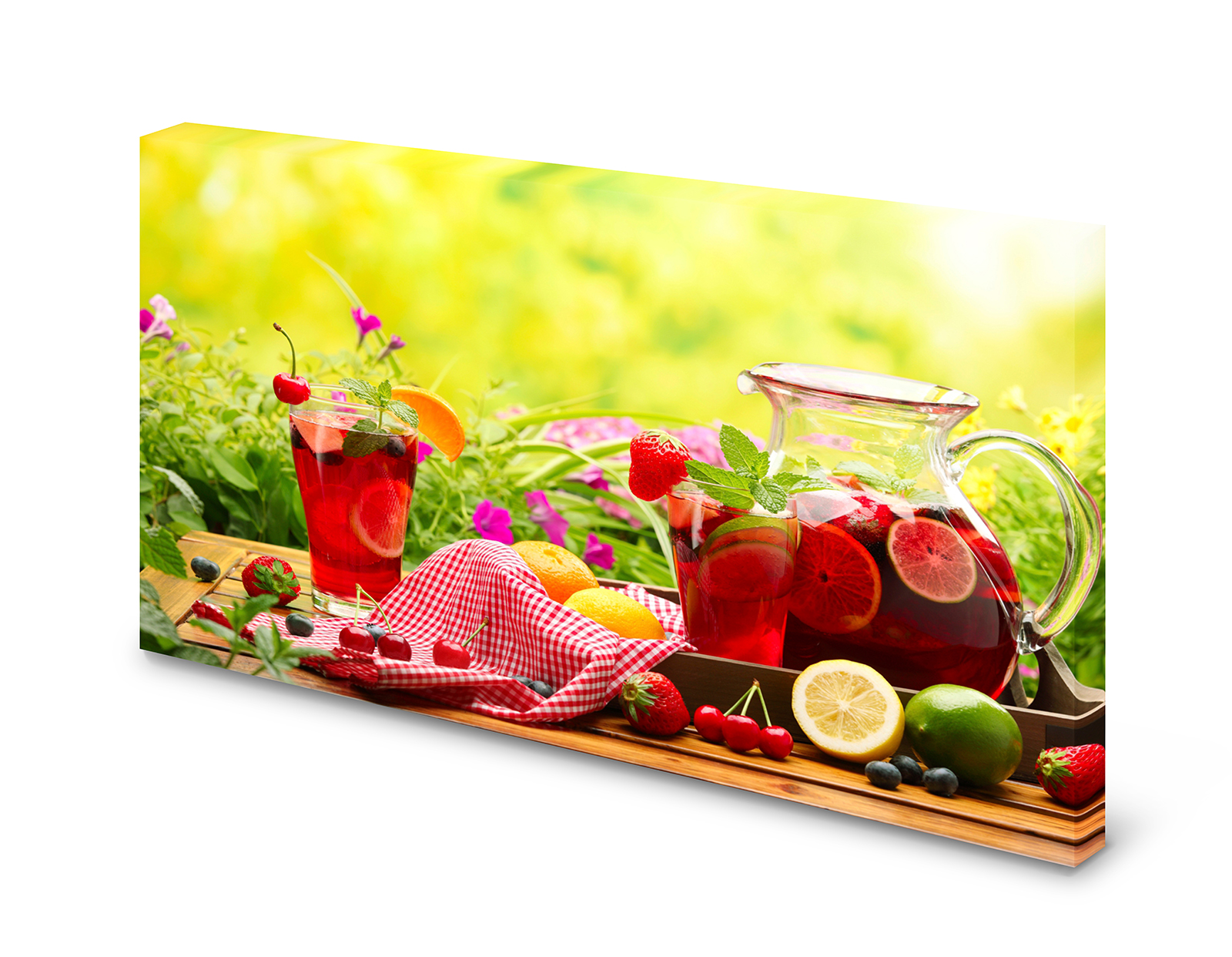 Magnettafel Pinnwand Bild Sommerbowle Bowle Sommer Früchte
