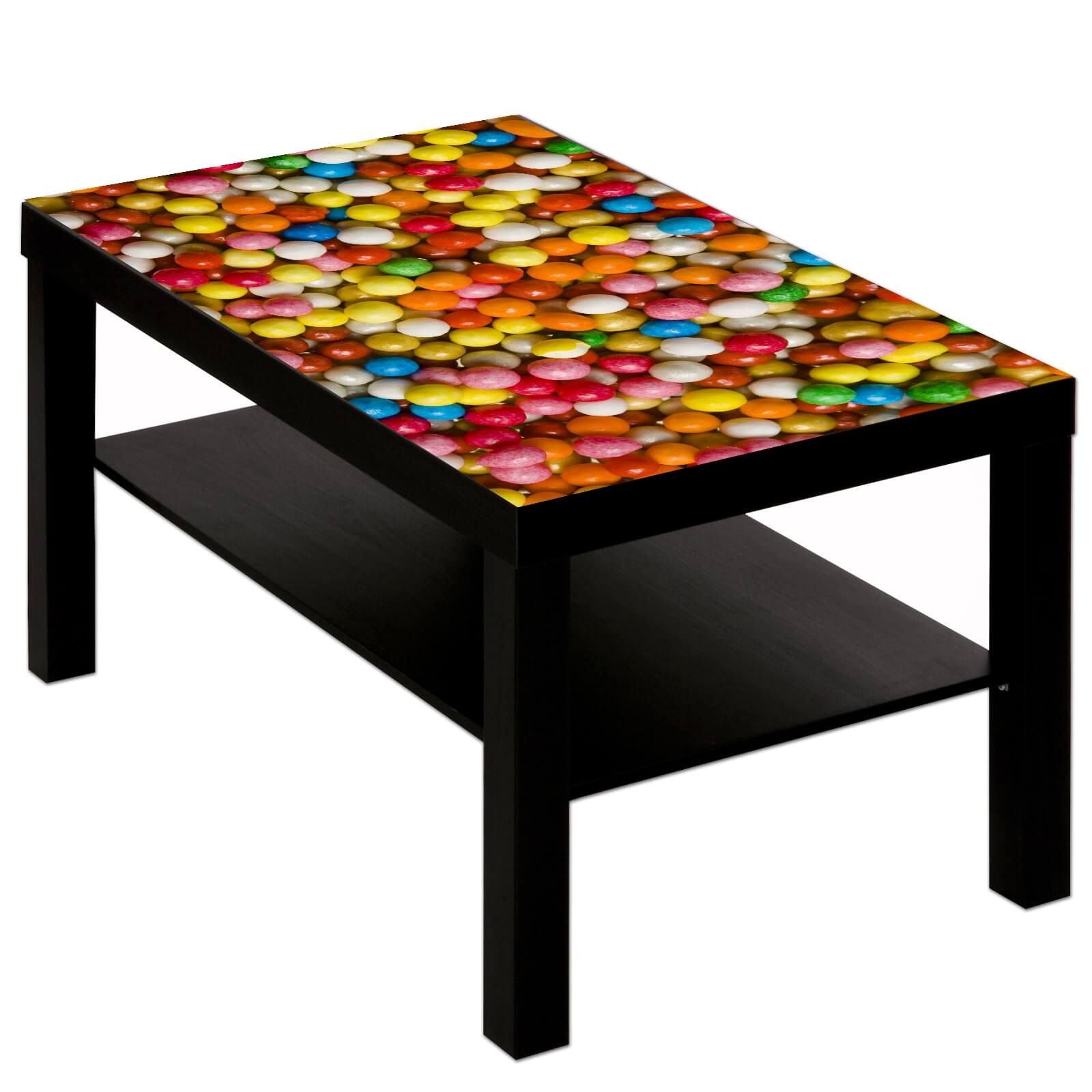 Couchtisch Tisch mit Motiv Bild Candy knallbunt 2