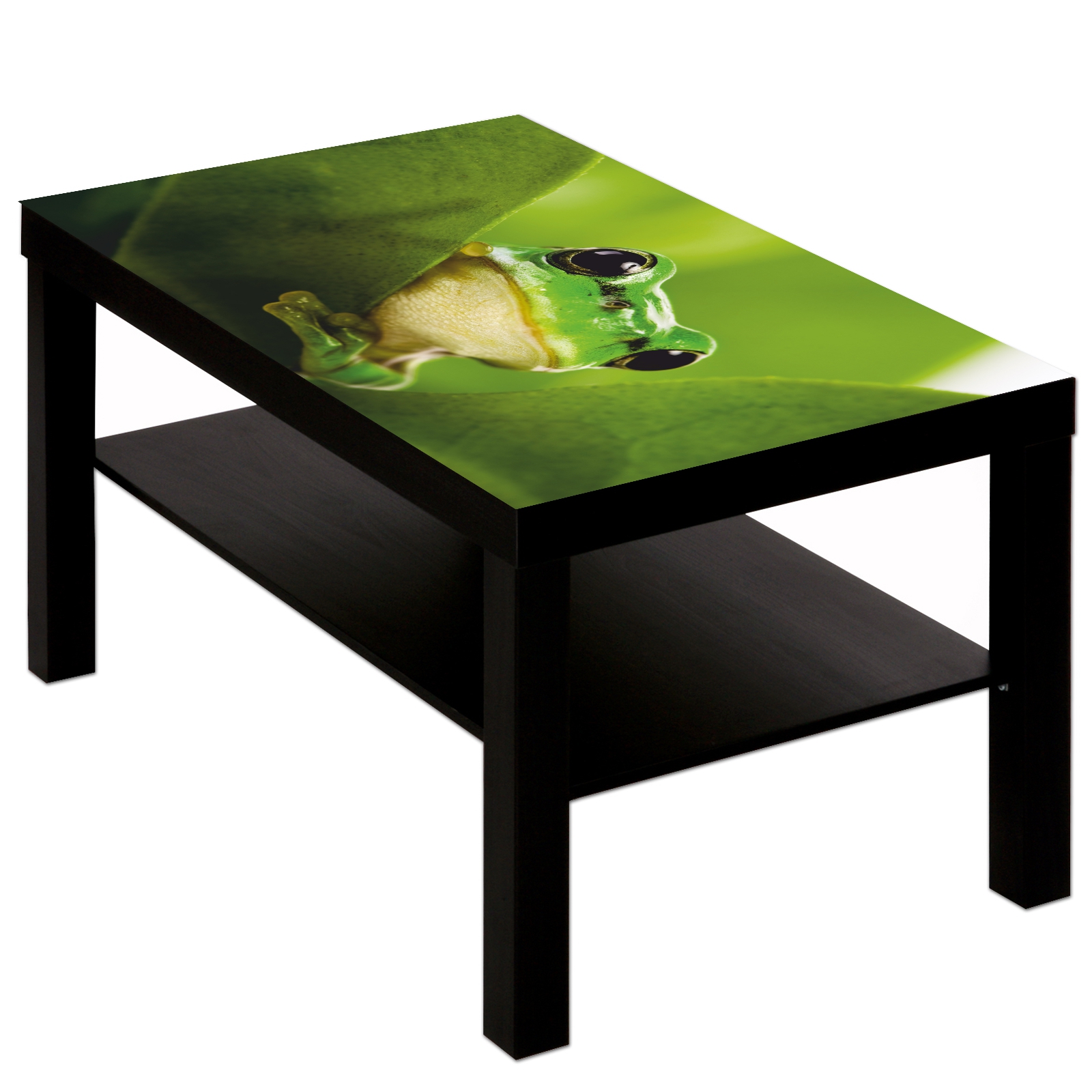 Couchtisch Tisch mit Motiv Tiere Frosch grün