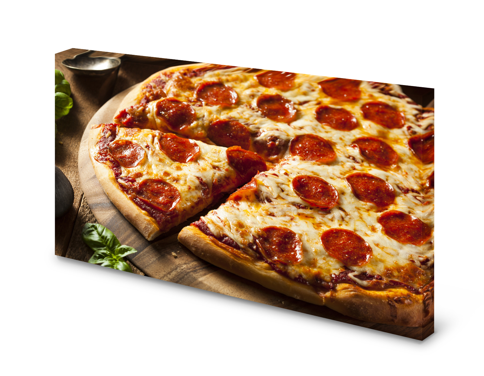 Magnettafel Pinnwand Bild Pizza Salami Küche XXL gekantet