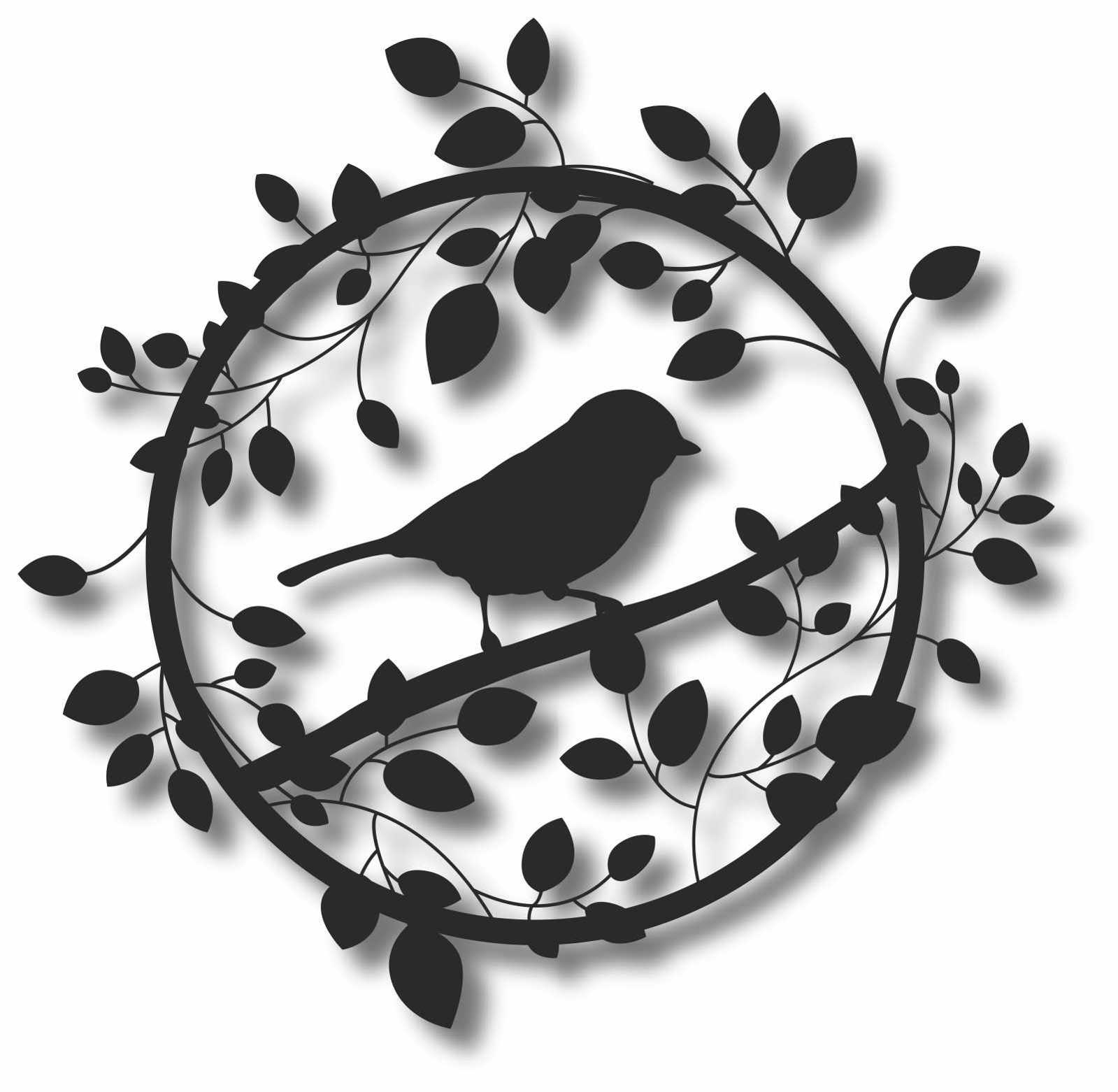 Bild Wandbild 3D Wandtattoo Acryl Mobile Vogel Vögel Blätter Natur