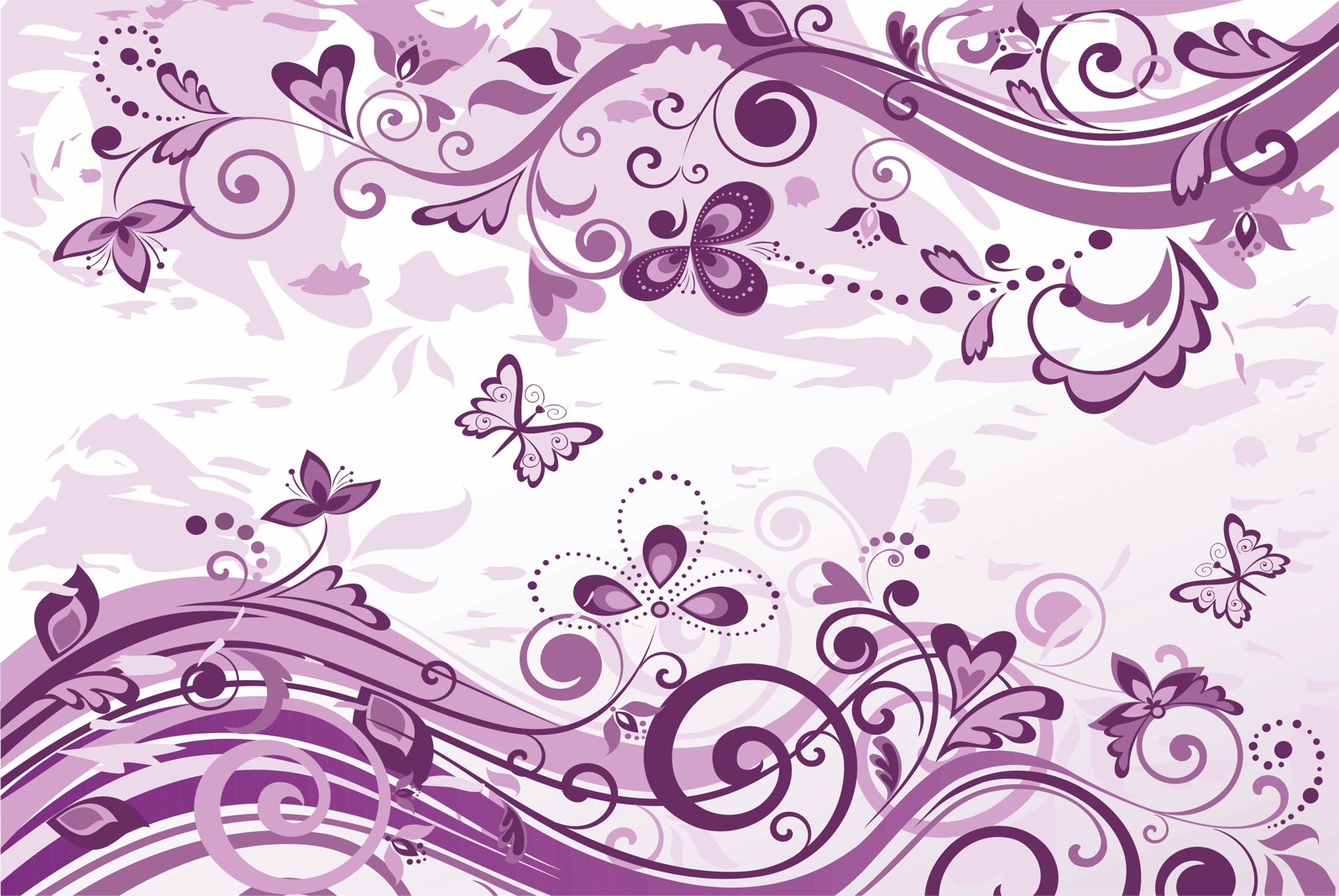 Magnettafel Pinnwand XXL Bild Muster lila Schmetterlinge Blumen
