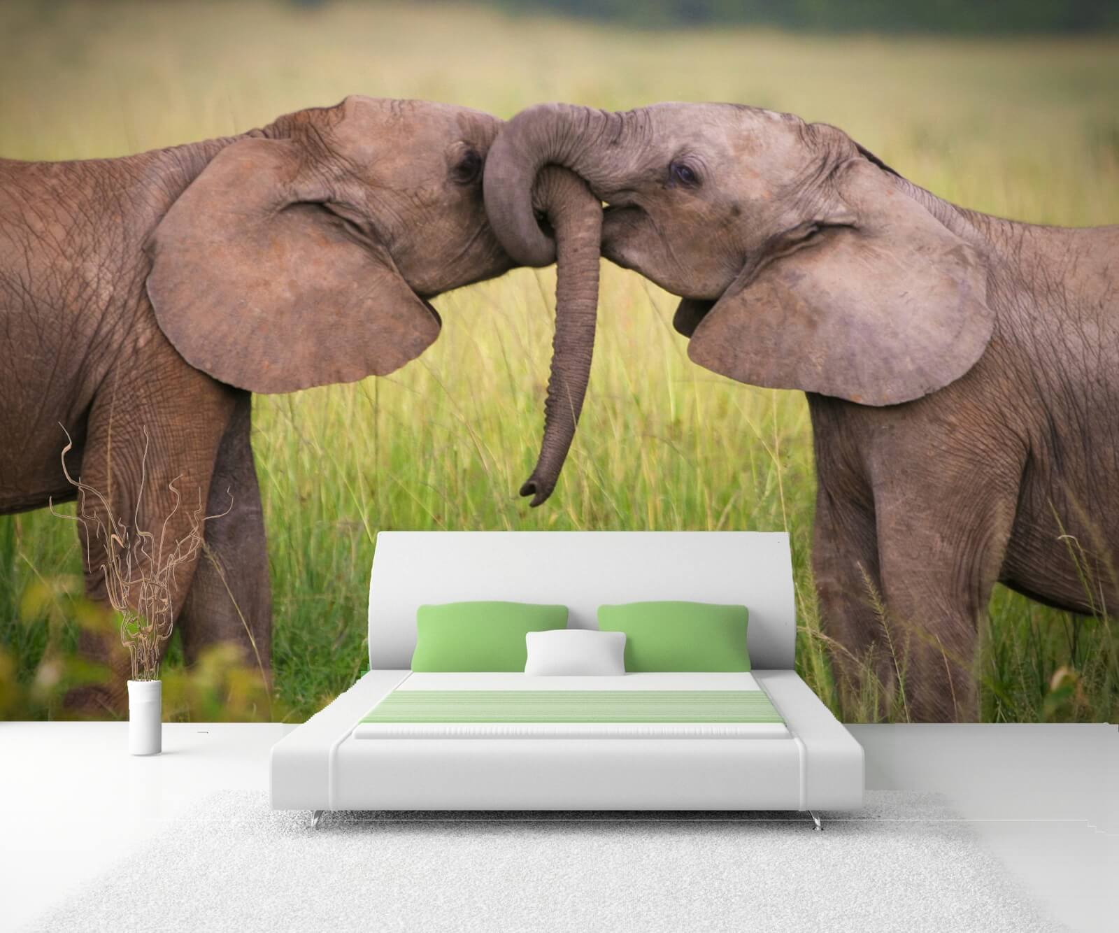 Vlies Tapete XXL Poster Fototapete Elefanten Babys Freunde