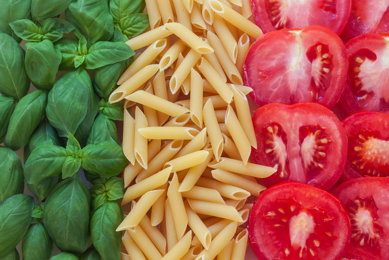 Magnettafel Pinnwand XXL Bild Tricolore Italien Pasta Tomaten Basilikum