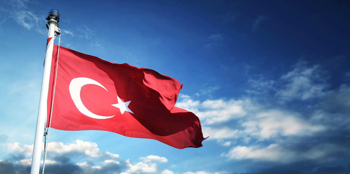 Magnettafel Pinnwand Bild XXL Panorama Türkei Flagge Fahne