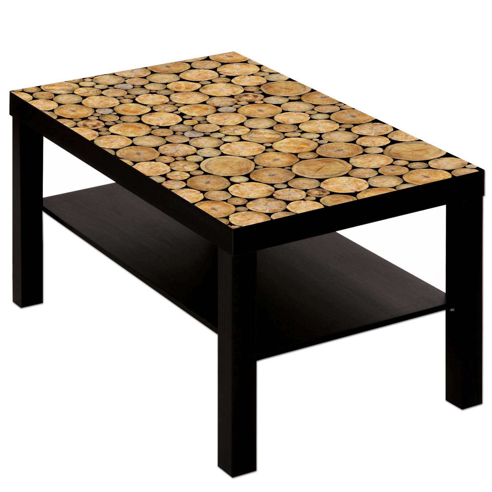 Couchtisch Tisch mit Motiv Bild Holz Muster Scheiben