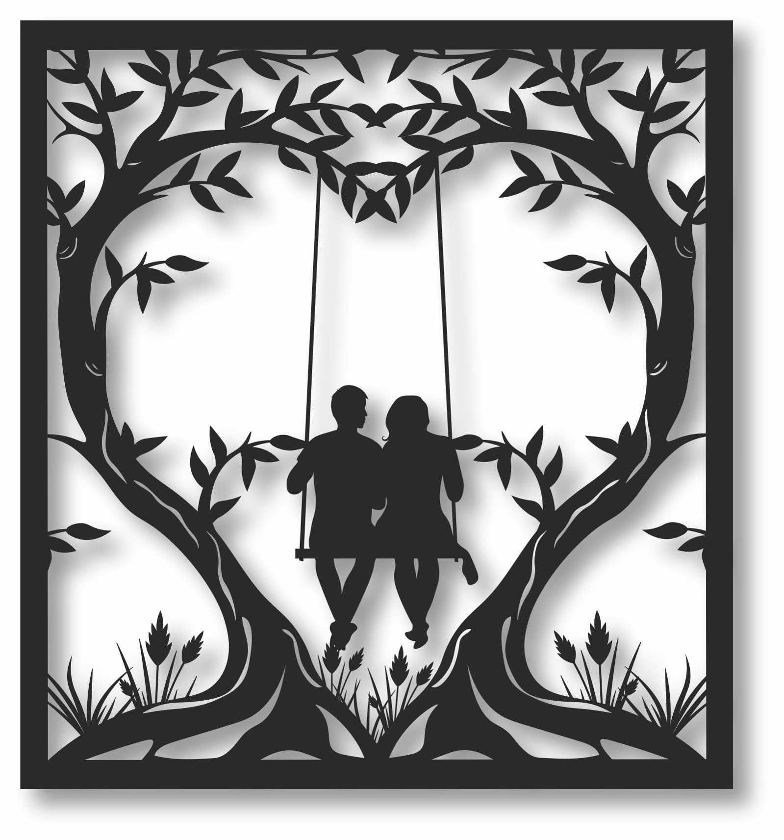 Bild Wandbild 3D Wandtattoo Acryl Mobile Paar Liebe Herz Ehe Love