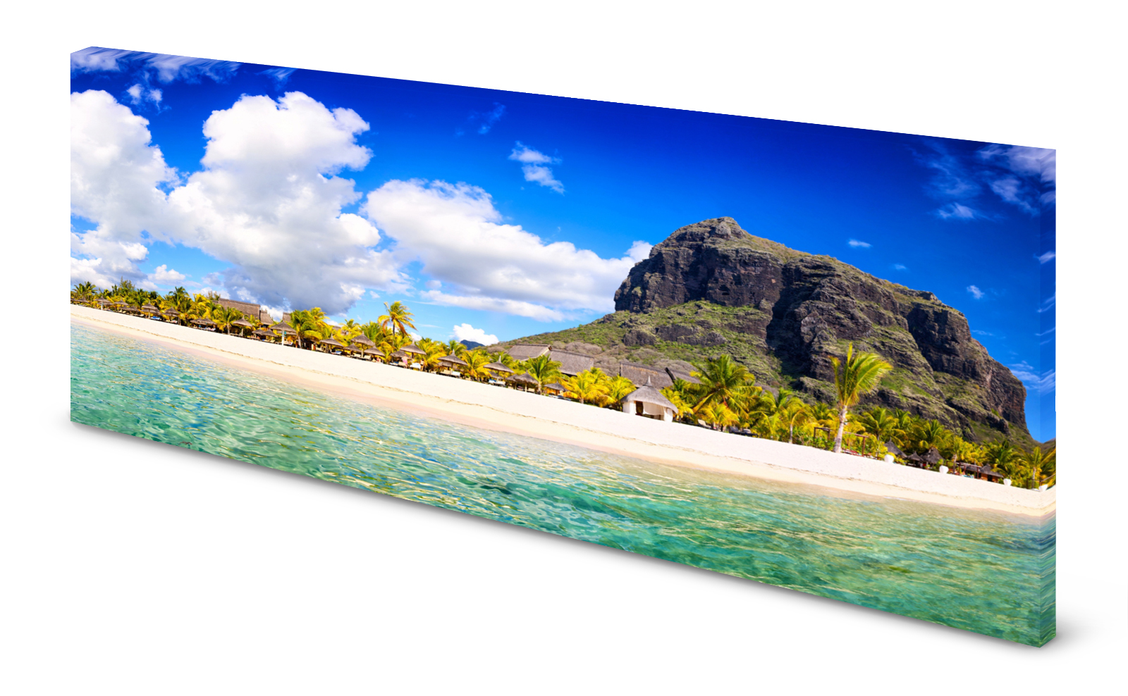 Magnettafel Pinnwand Bild Panorama Mauritius gekantet