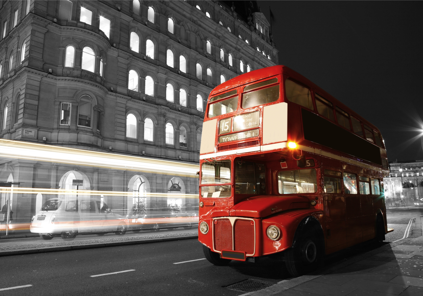 Poster Fototapete Städte London Big Red Bus