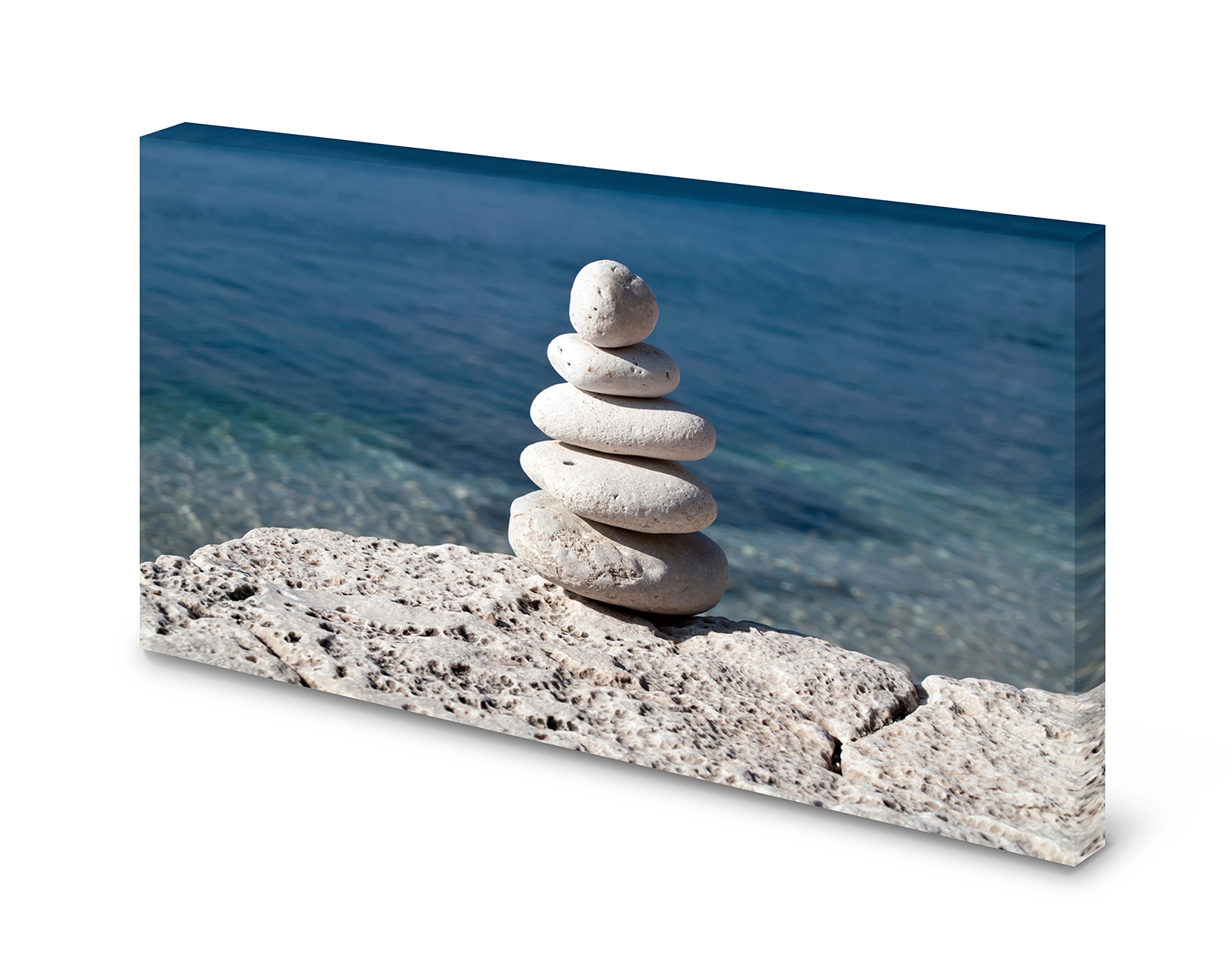 Magnettafel Pinnwand Bild Natur Steinbalance Steine Felsen Meer