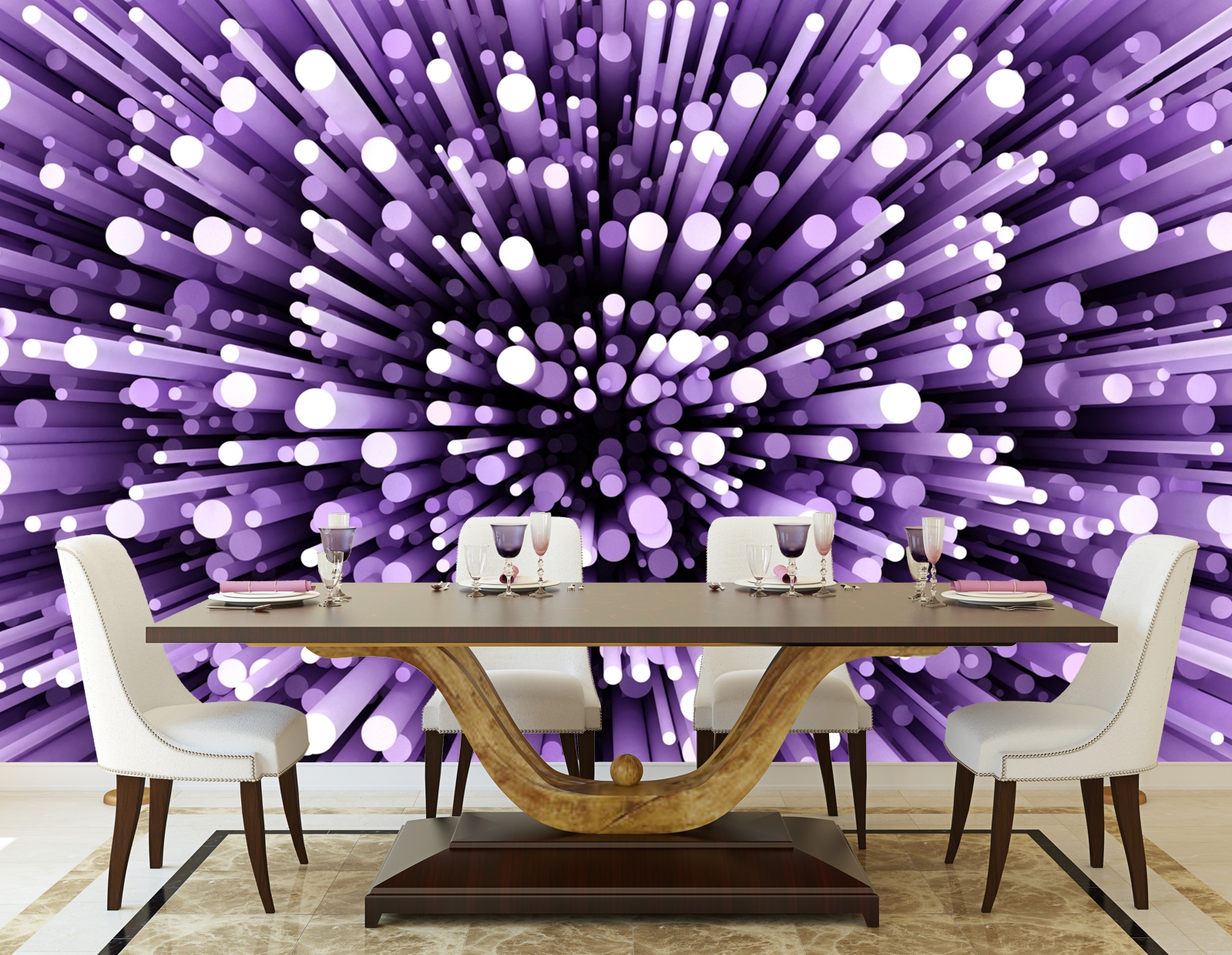 Vlies Tapete Poster XXL Fototapete 3D Effekt lila violett Space