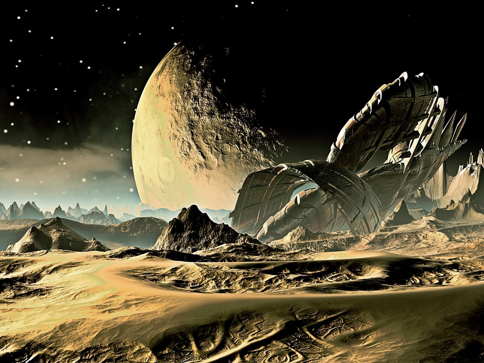 Vlies Tapete Poster Fototapete Science-Fiction Weltraum  Planet